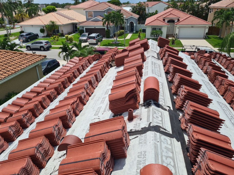 Residential Roofing Installation using Eagle Roofing Tile by BLUES BROTHERS ROOFING