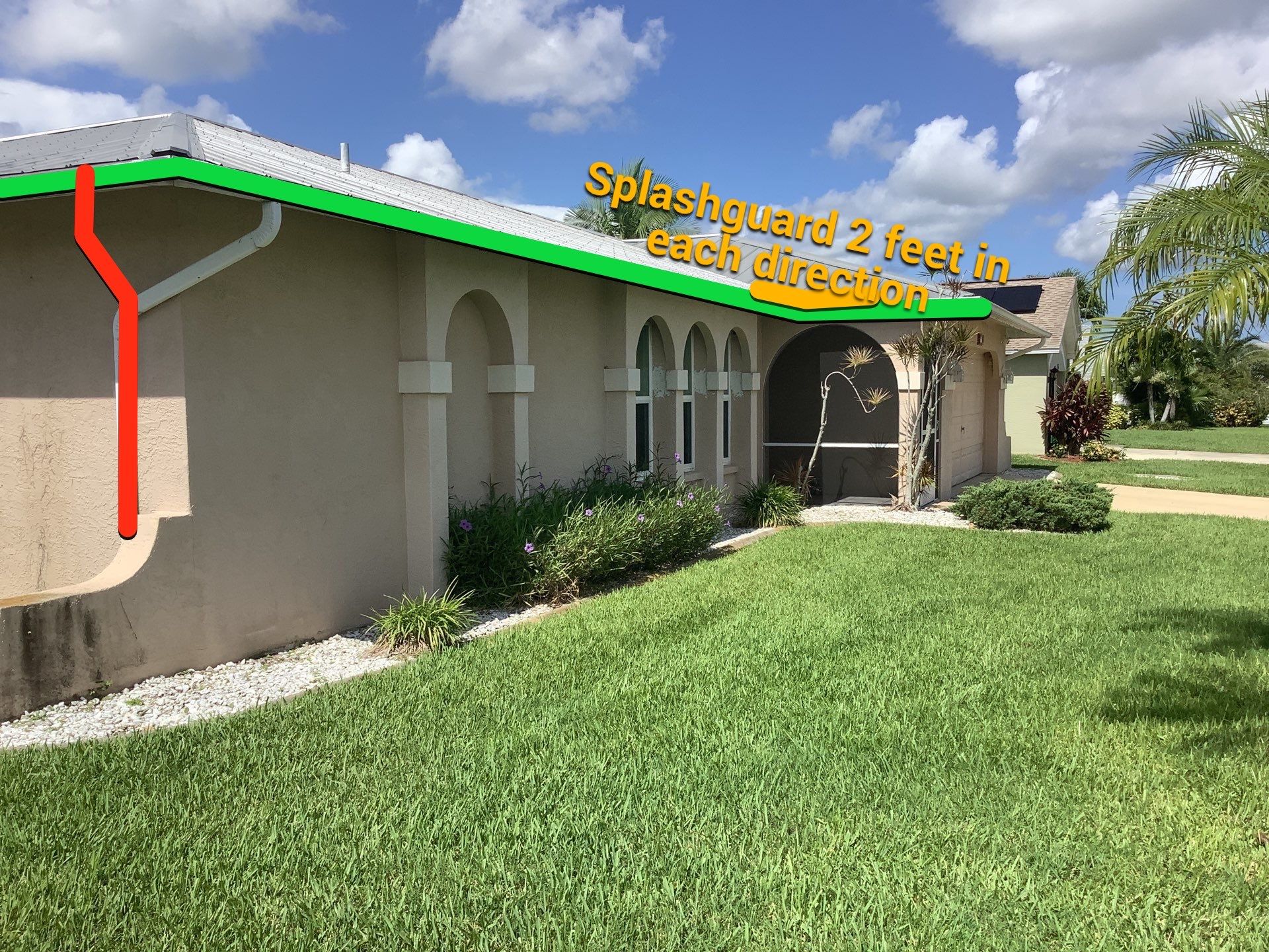 Seamless Gutters for Buildings in Cape Coral FL by Gutter Professors