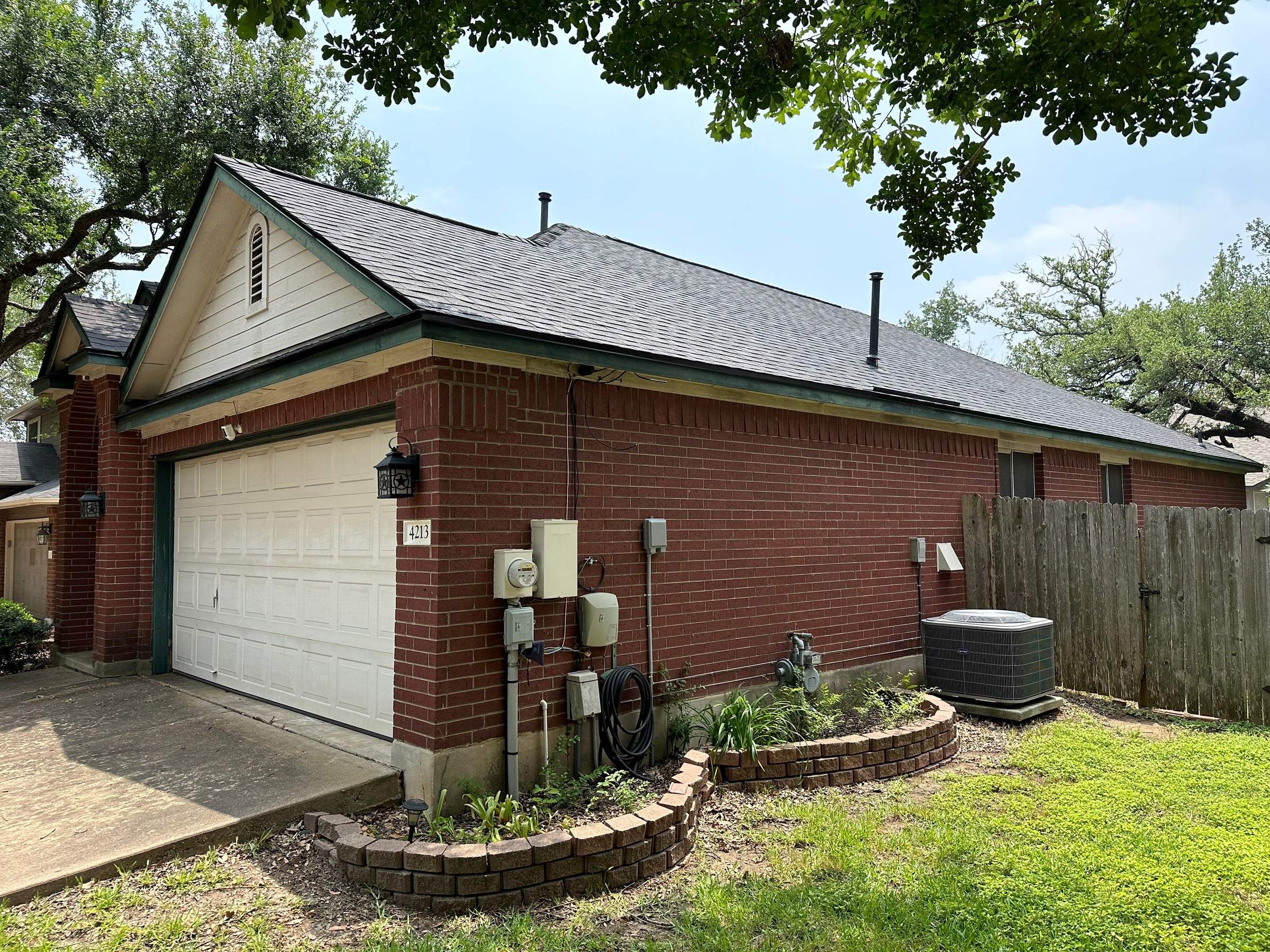 Onyx Black Oakridge Roof Replacement in North Austin by Skywall Construction LLC