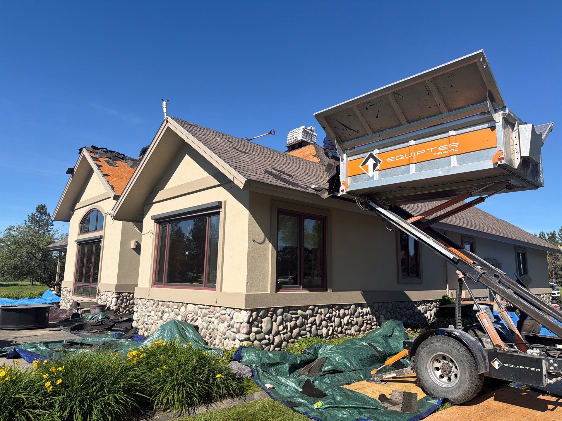 Roof Replacement using GAF Timberline HDZ - Midnight Mesa  by Montana Roofing Solutions