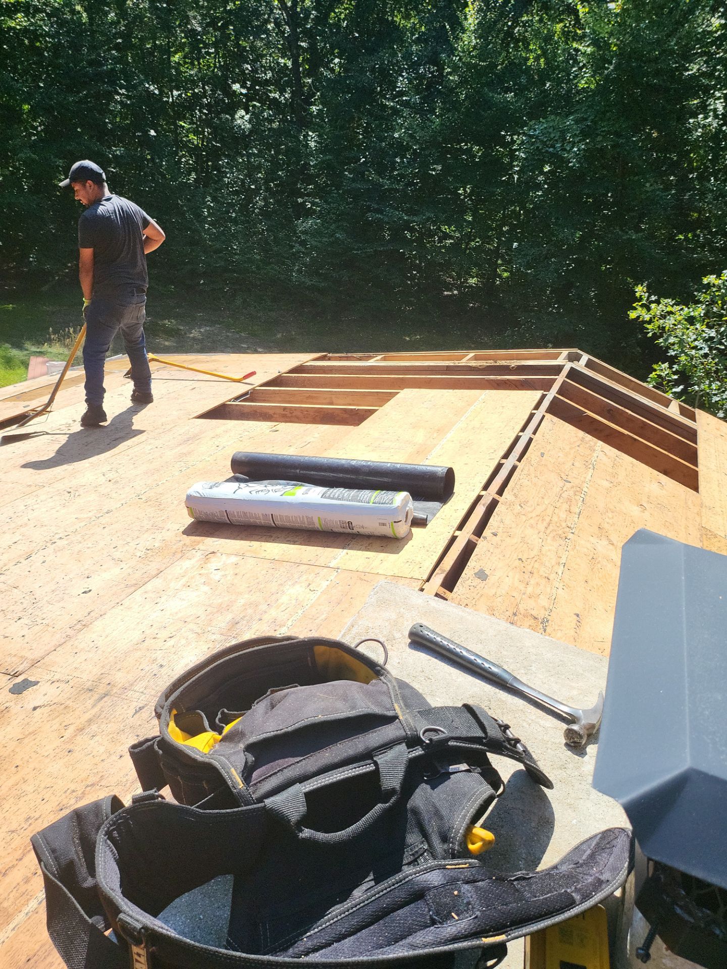 Commercial Roofing Installation using Owens Corning TruDefinition Duration AR - Harbor Blue by A Plus Exterior