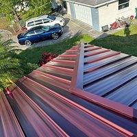 24ga 1.5" Mechanical Seam Burgandy  by Total Roofing System The Metal Roof Experts