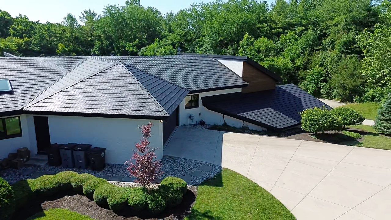 Black Frost Metal Shake Roof & Modern Exterior Renovation – Fort Wayne, IN by 4Ever Metal Roofing