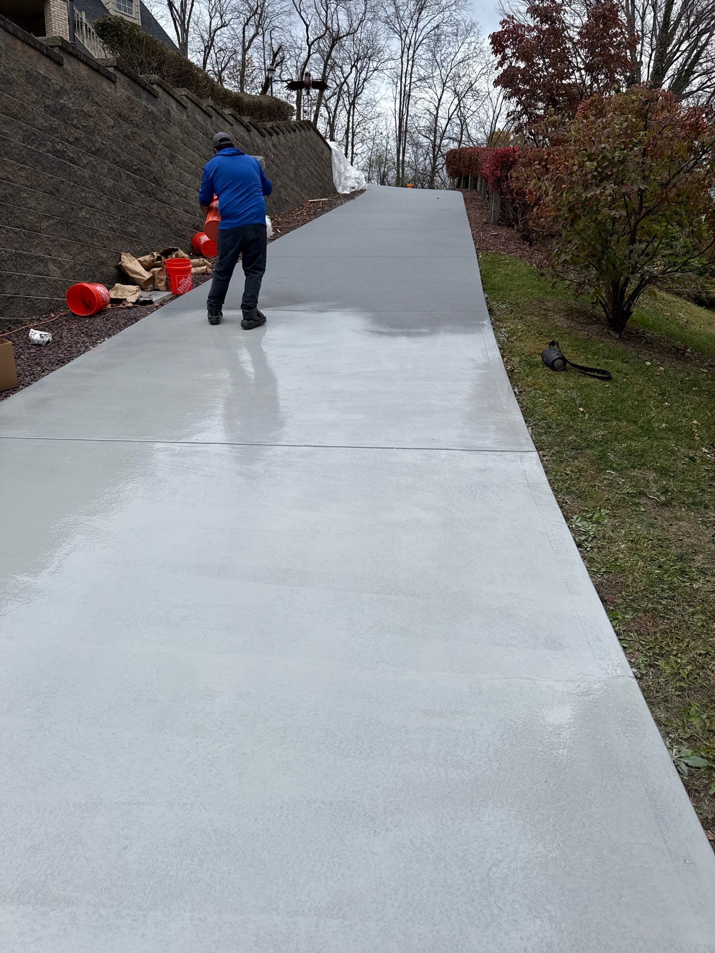 Steep Driveway Project in Sarver by Floors in a Day, Inc