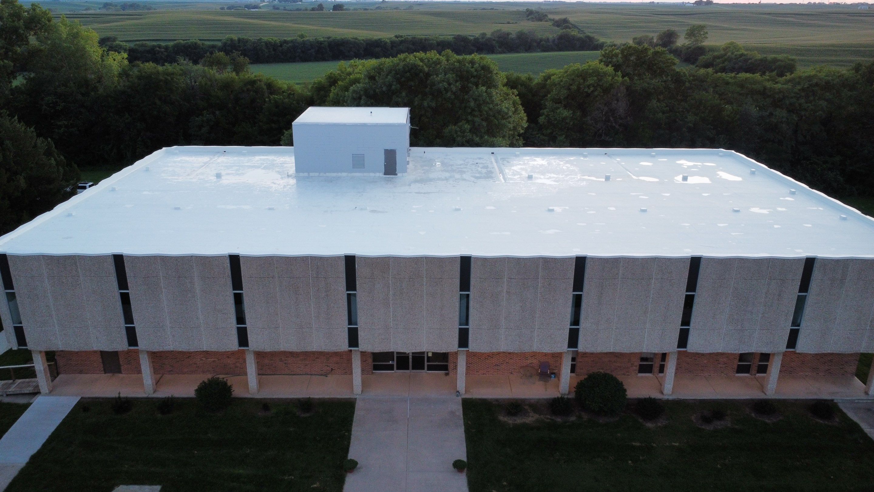 Commercial Flat Roof IB PVC Install  by Titan Commercial & Residential Roofing 