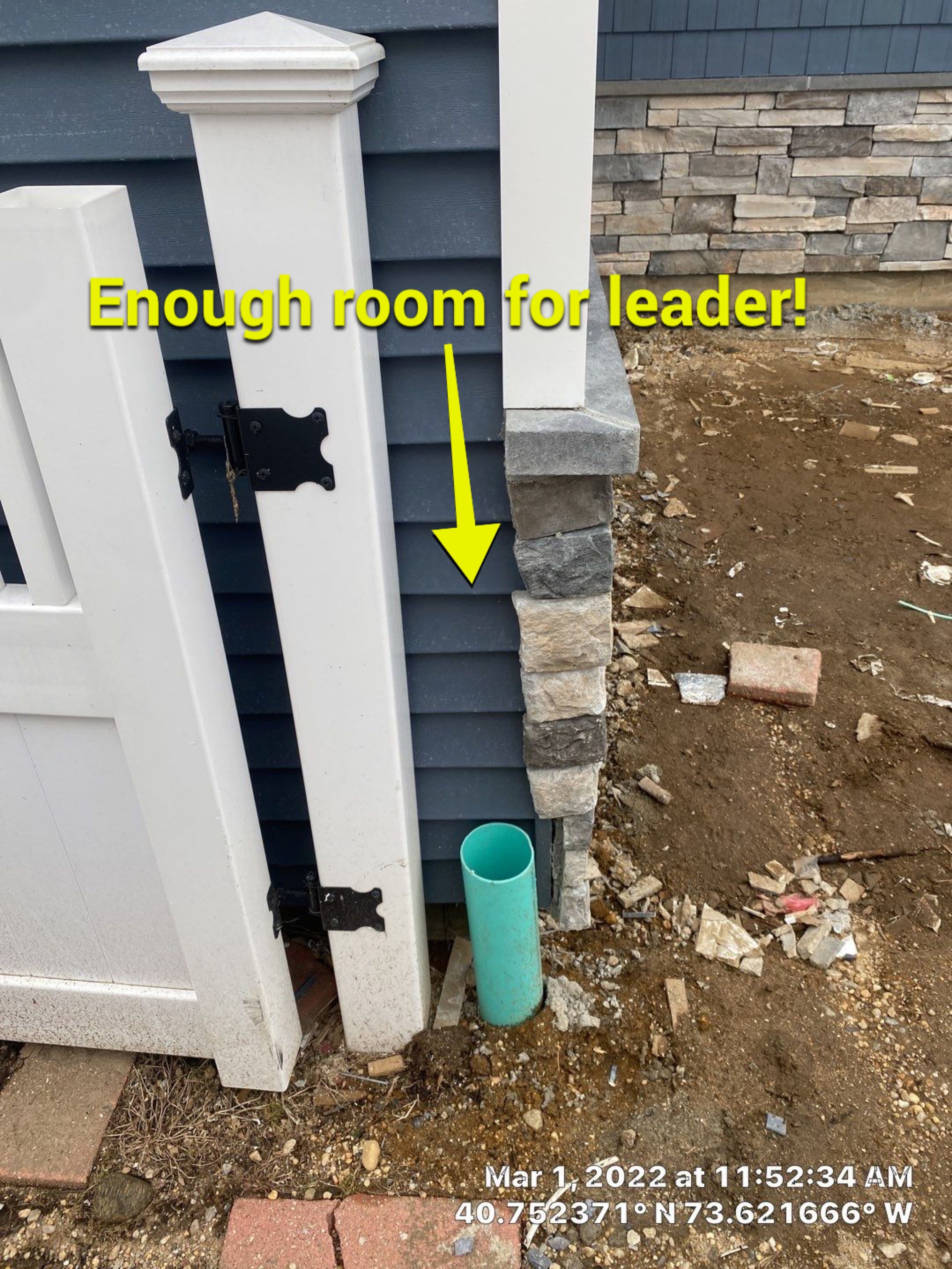 Full House Installation 5" white seamless gutters 2x3 leaders by Above All Gutters 