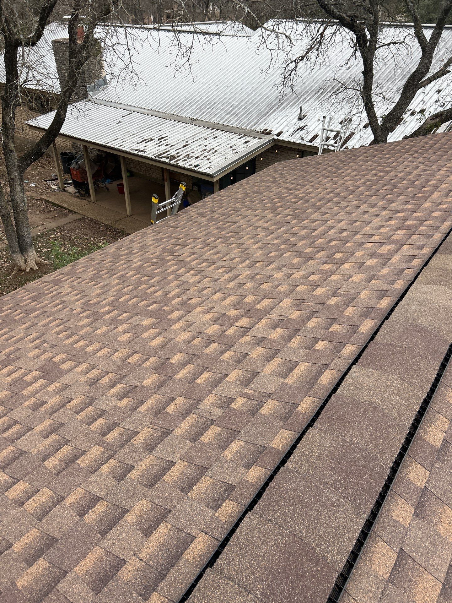 Residential Roof Replacement using GAF - HDZ - Barkwood by Action Exteriors Austin