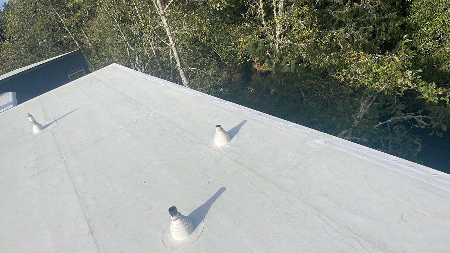 Commercial Roofing Installation using GAF 60Mil TPO  by Orezona Building & Roofing Company, Inc.