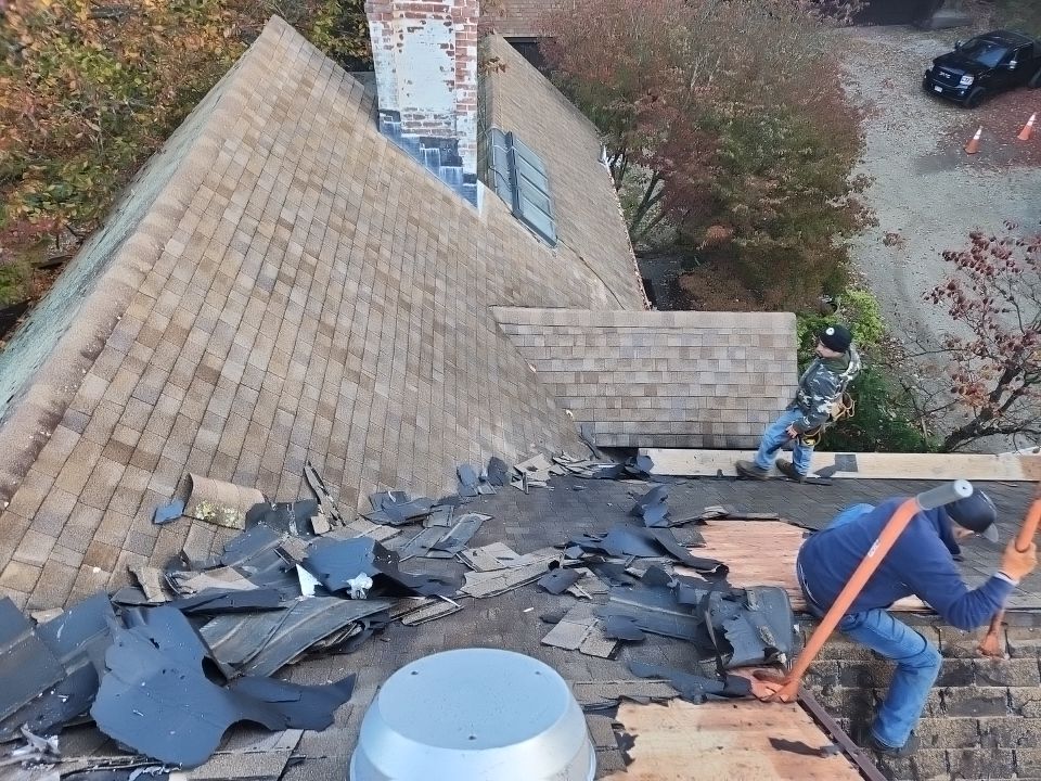 Residential Roofing Installation using Owens Corning TruDefinition Desert Tan by A Plus Exterior