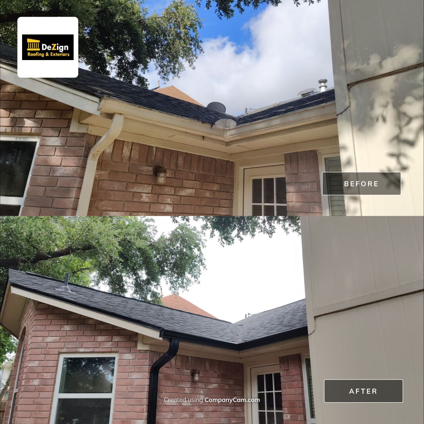 Residential Roofing Installation using IKO Dynasty Class 3 IR Granite Black by DeZign Roofing & Exteriors