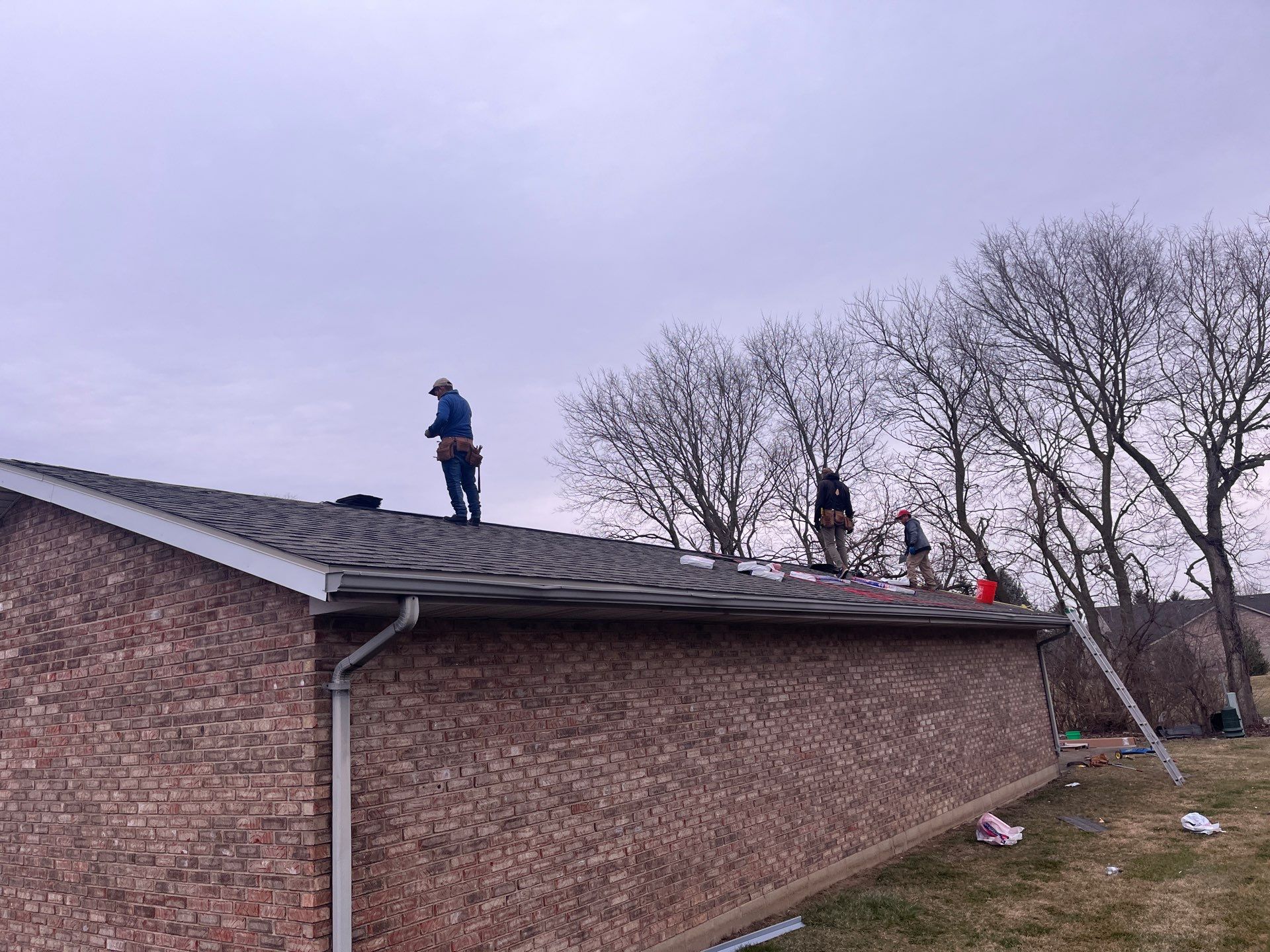 Residential Roofing Installation using GAF Timberline HDZ Weathered Wood by Nitro Roofing and Construction
