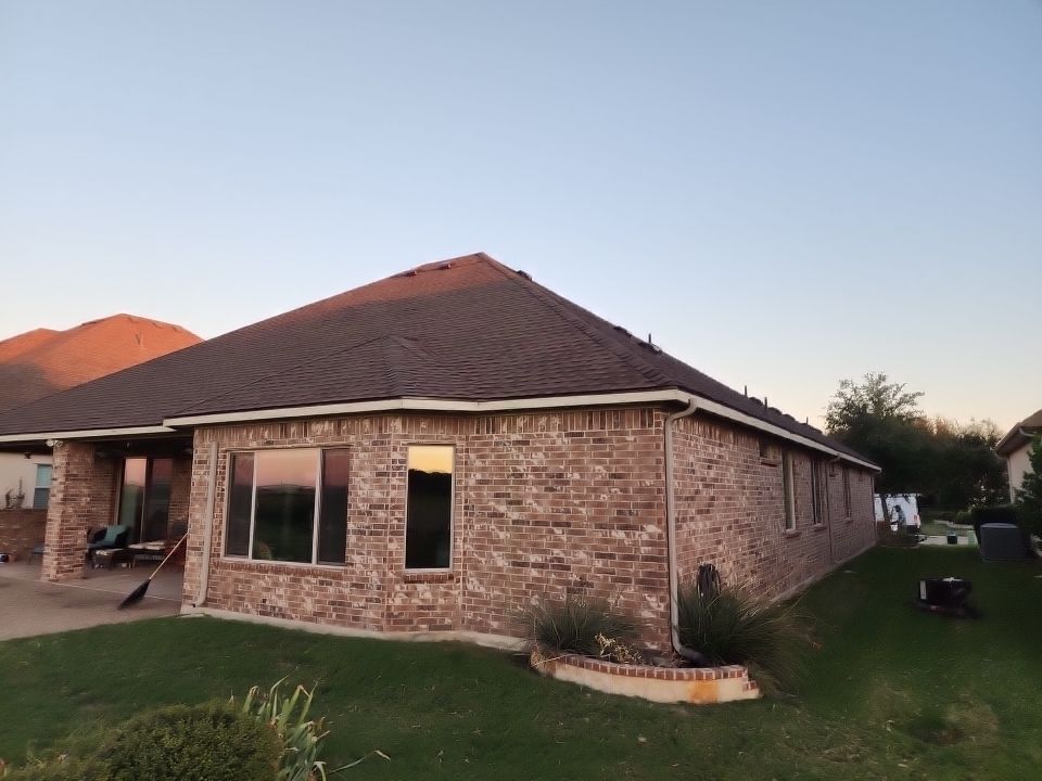 Insurance Claim Roof and Gutters using GAF Timberline HD Barkwood by Tex-Line Roofing