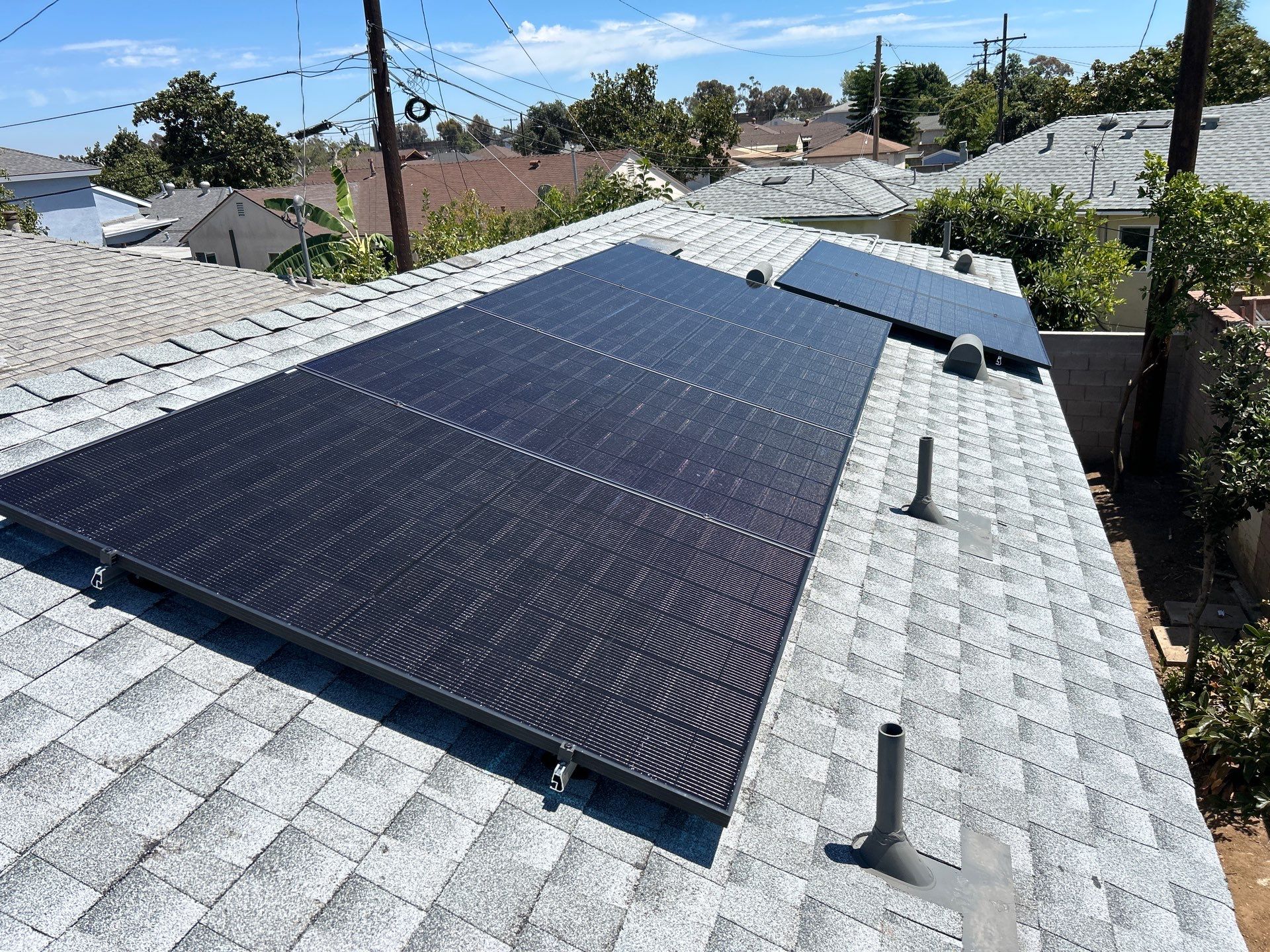 Solar Panel Installation with Black 450W Modules in Monterey Park by AWS Solar