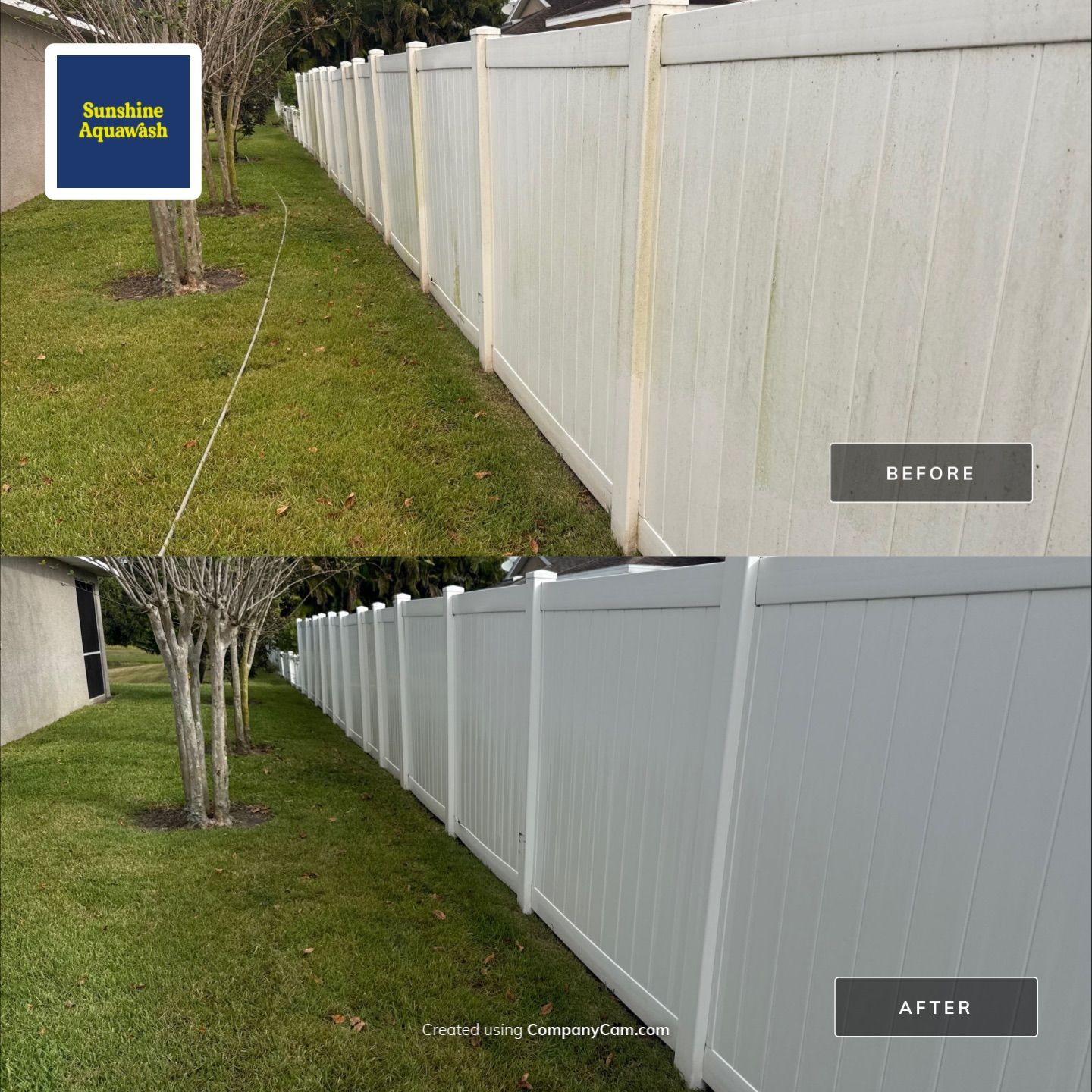 Vinyl Fence Cleaning, Driveway & Sidewalk Cleaning in Crystal Lakes – Palmetto, FL by Sunshine AquaWash
