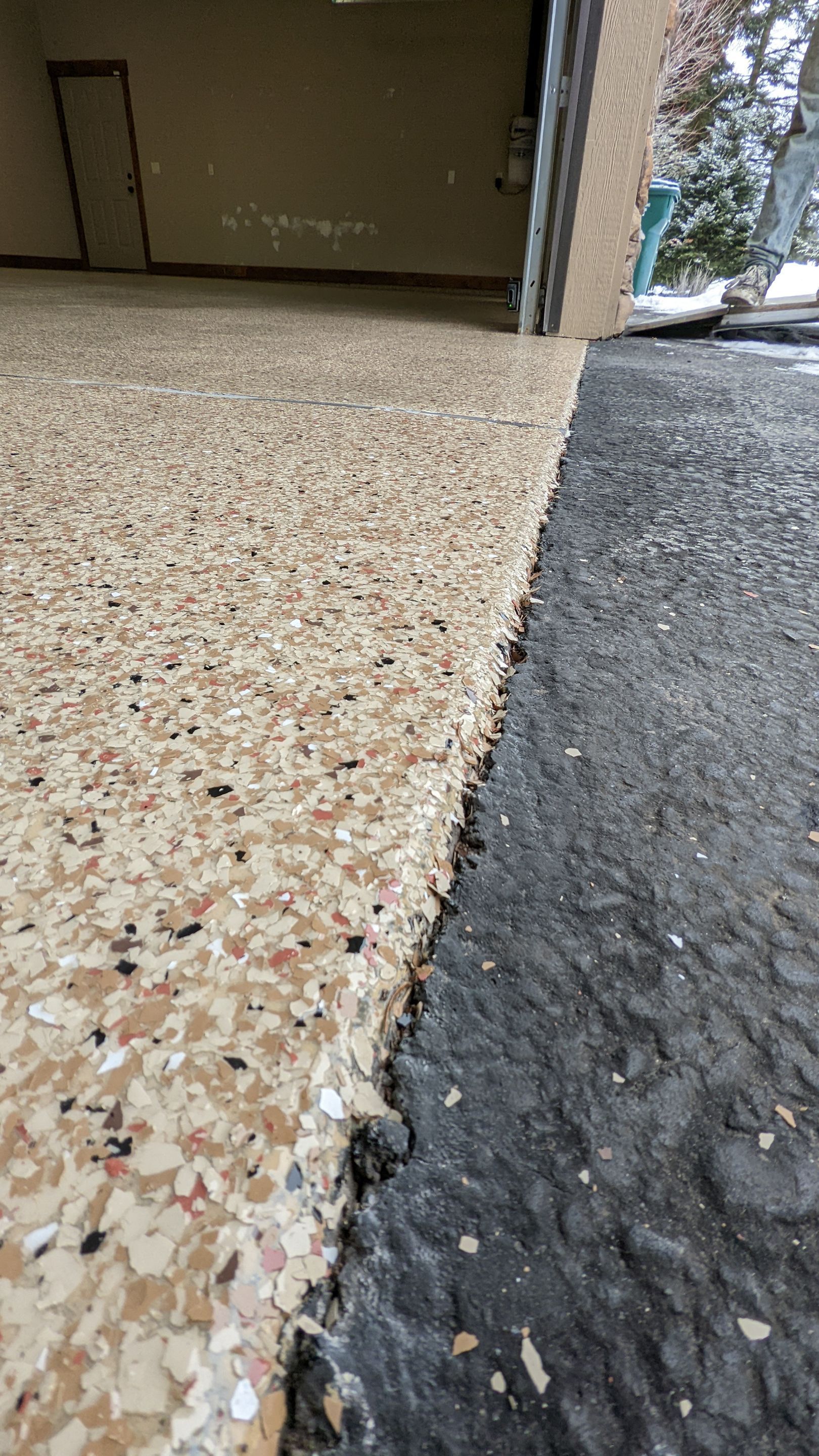 Garage Transformation using Sandstone by Croc Coatings, LLC