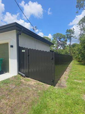 Black Durafence - Privacy Metal Fence Installation in Port Charlotte