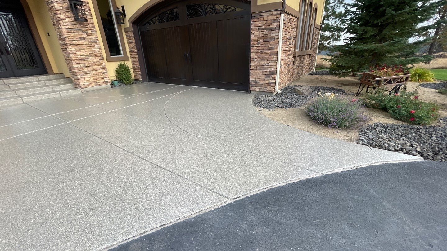 Driveway using Trail Mix 1/8" Chip by Croc Coatings, LLC