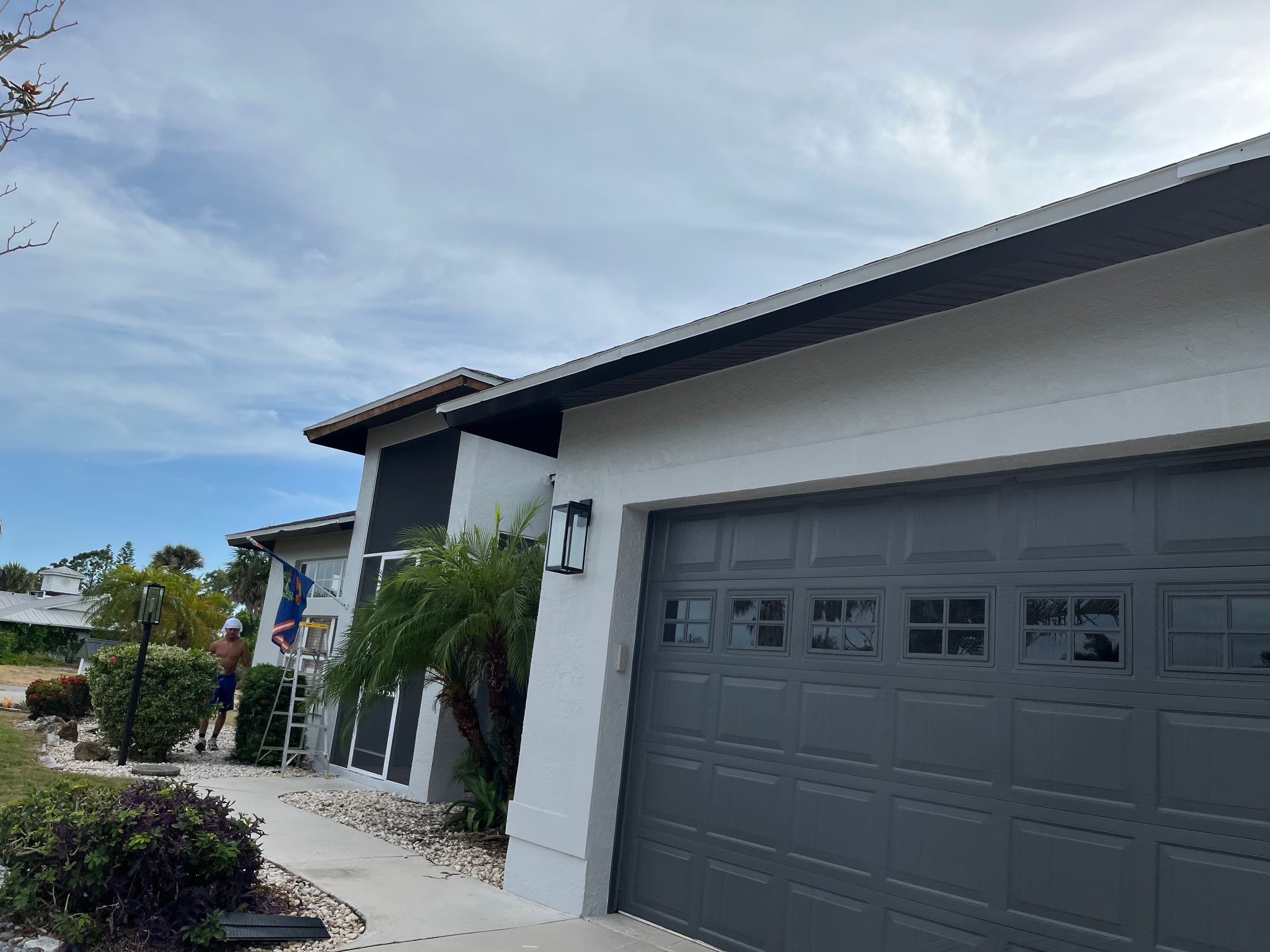 New Soffit and Fascia and Gutters in North Fort Myers FL by Gutter Professors