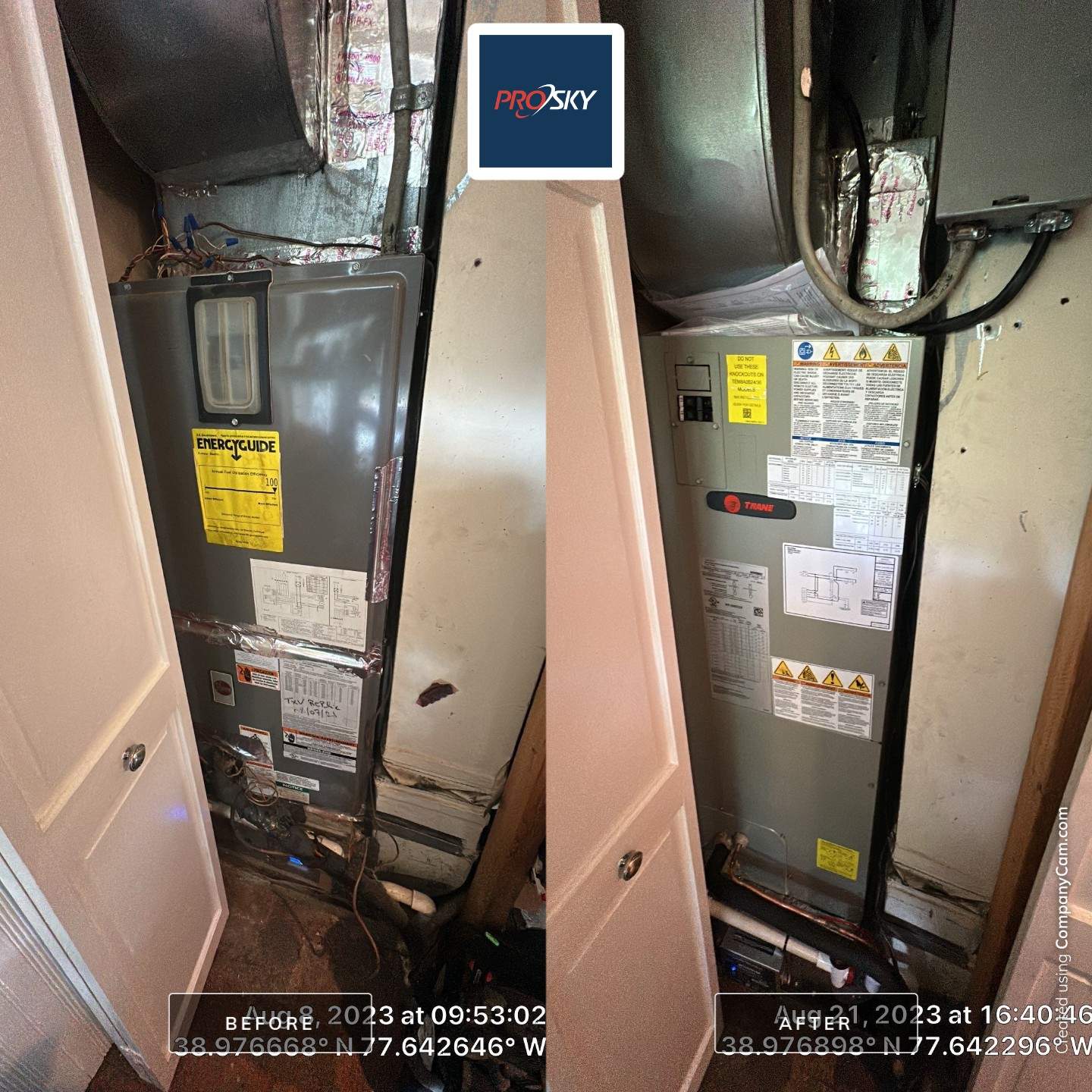 Central Air Conditioning Installation using Trane by Pro Sky Services