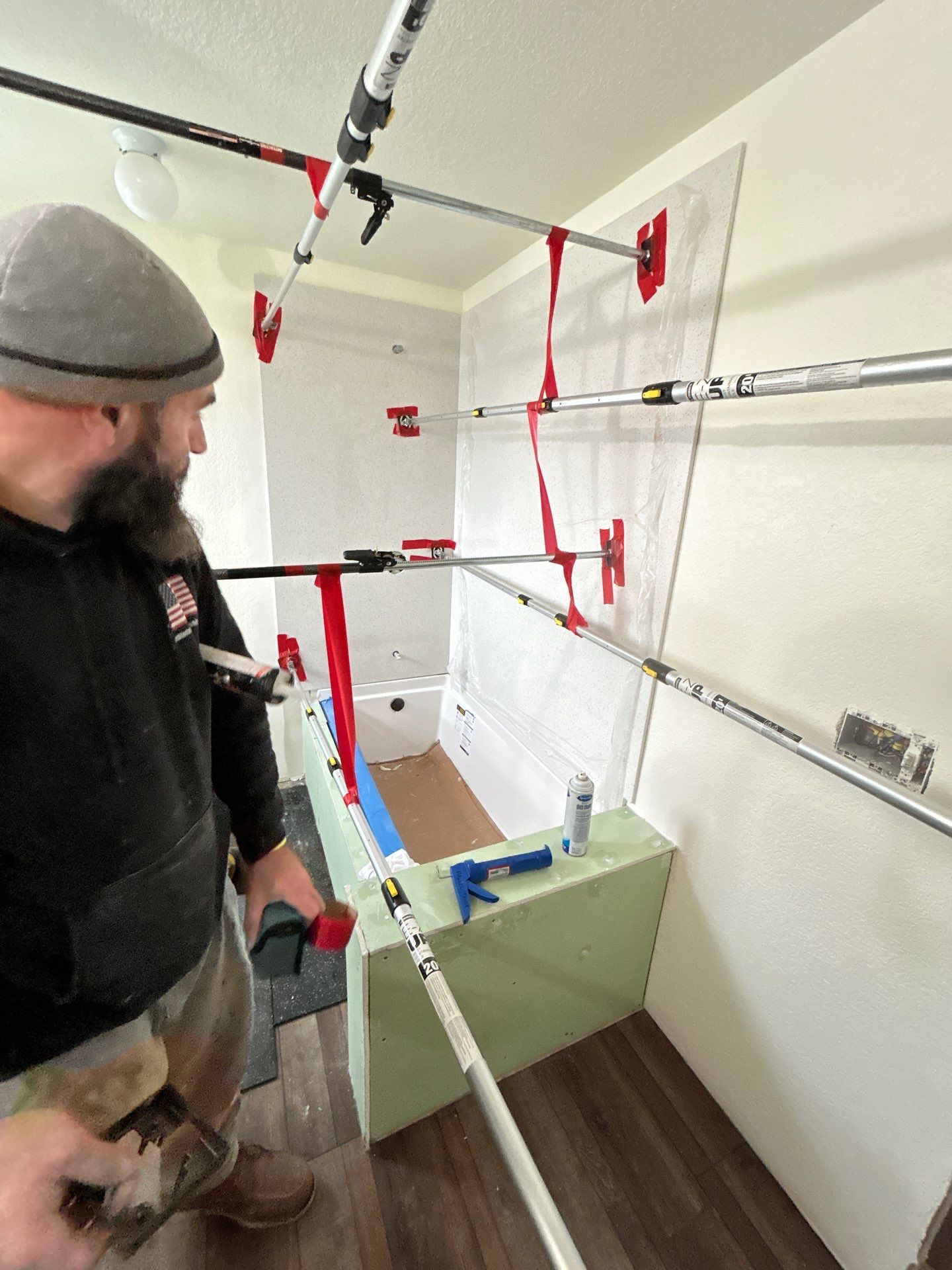 Bathroom Remodel with Double Vanity and Quartz Counters in Vacaville by H4H Remodeling and Repairs Inc.