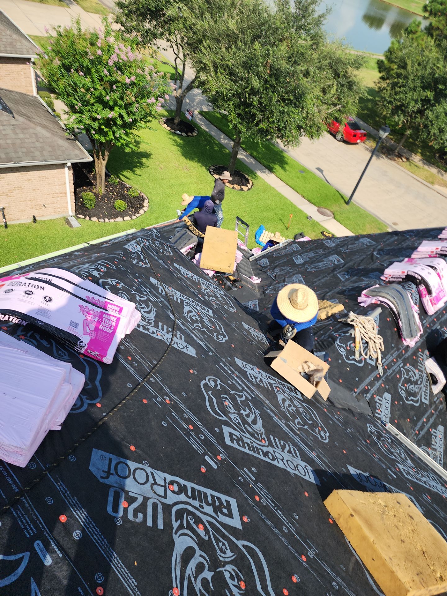 Residential Roofing Installation using Owen's Corning Duration (Lifetime) Shingles by Roof Repair Company