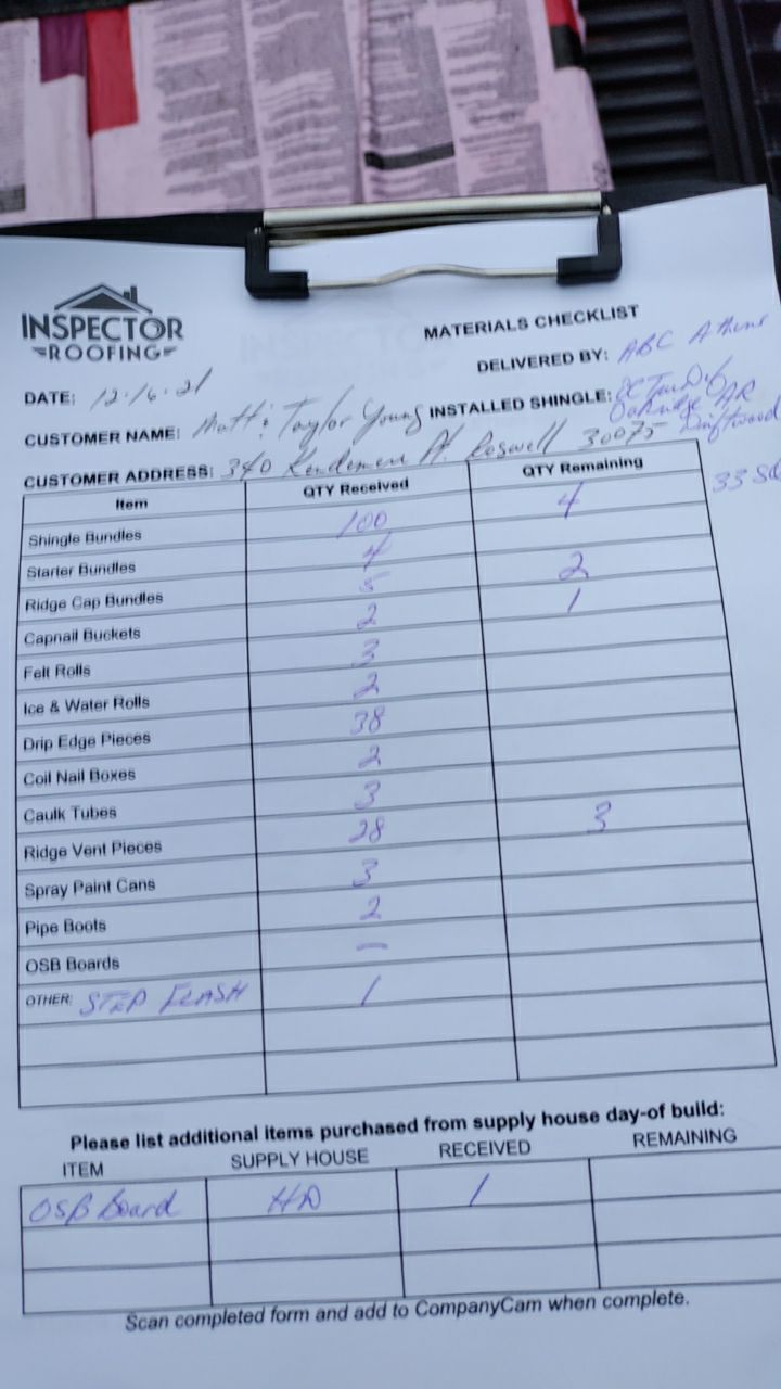 Residential Roofing Installation using Owens Corning by Inspector Roofing and Restoration