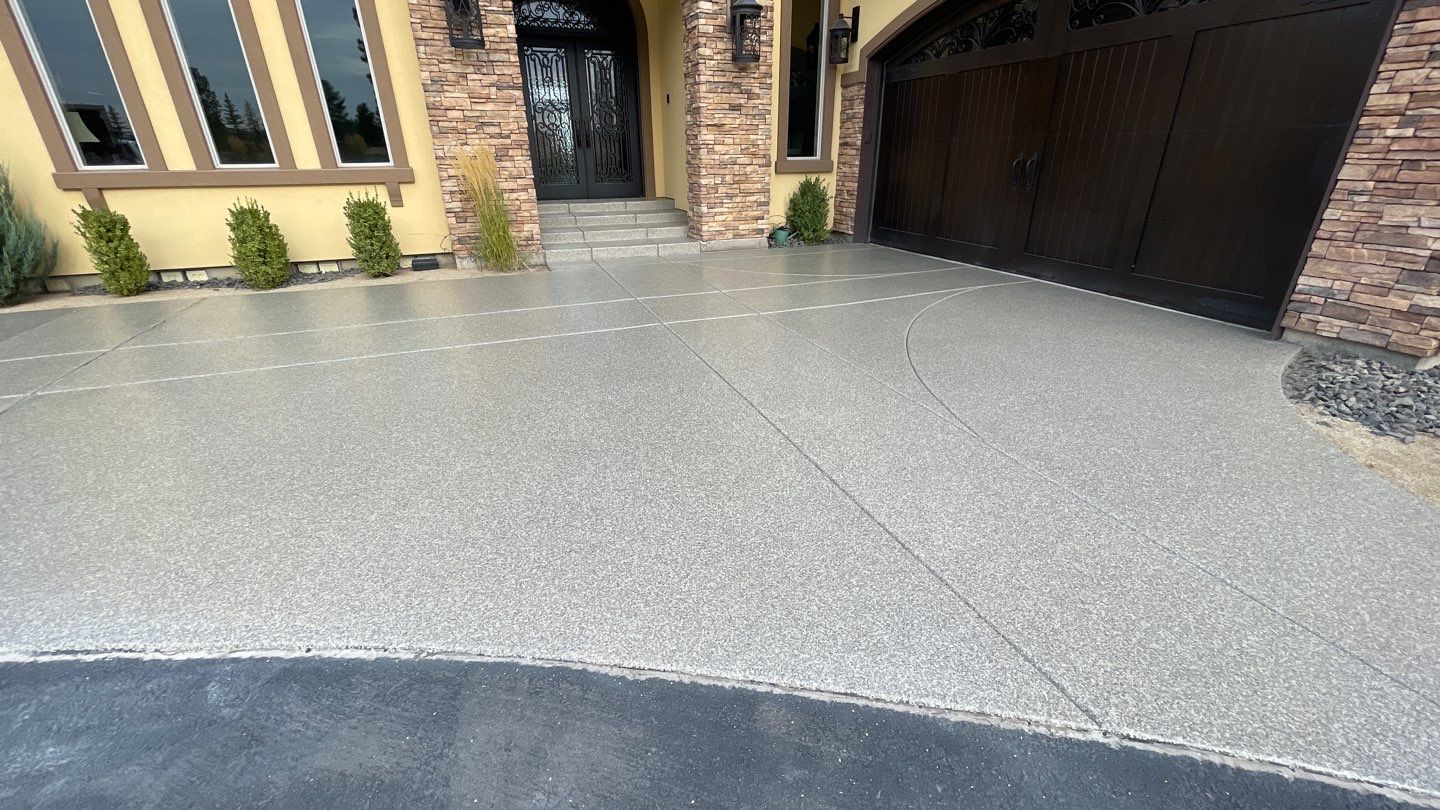 Driveway using Trail Mix 1/8" Chip by Croc Coatings, LLC