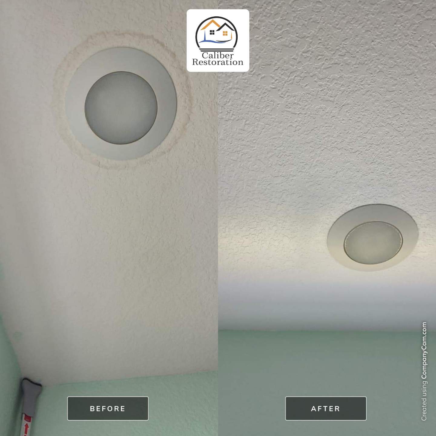 Hail Damage Restoration Including Roof Replacement and Interior Repairs in Austin by Caliber Restoration LLC