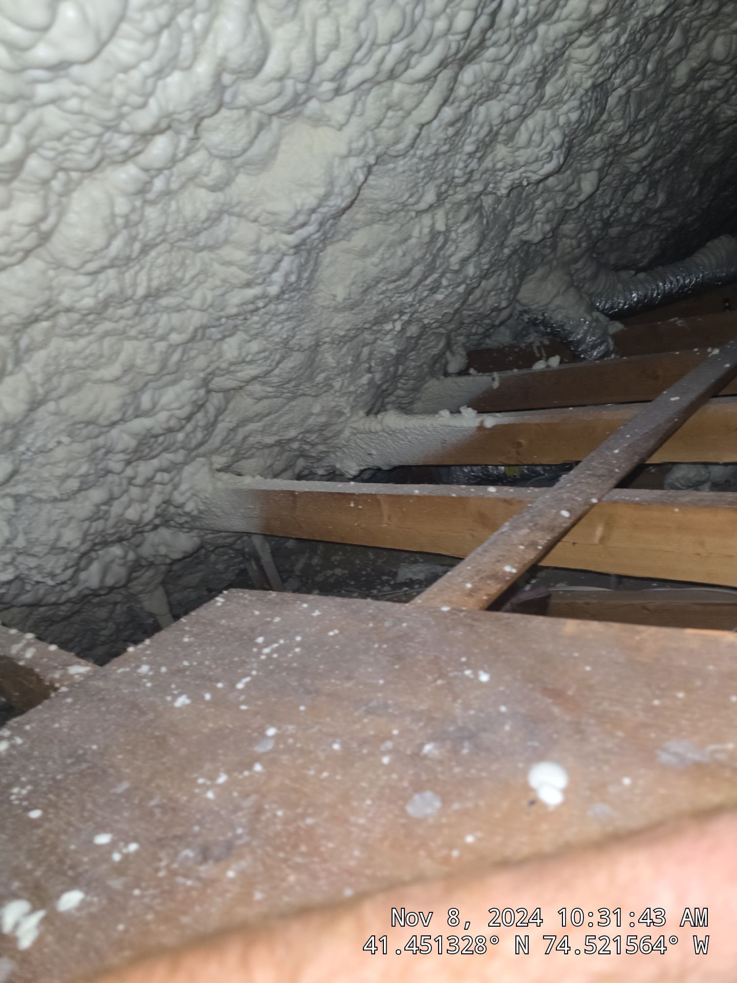 Attic Insulation using open cell spray foam by NYS Foam & Energy