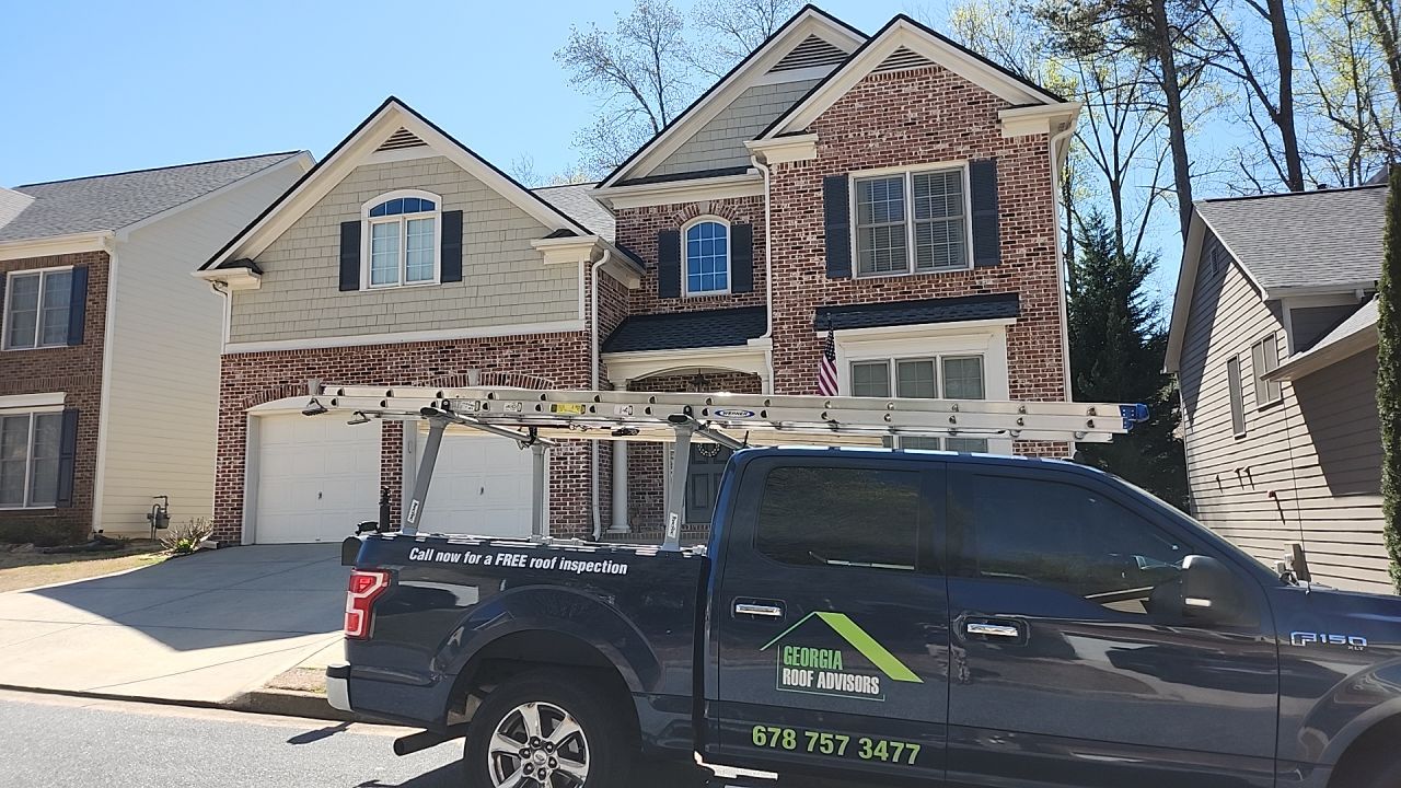 This roof was brought by Farmers Insurance - Residential Roofing Installation by Georgia Roof Advisors
