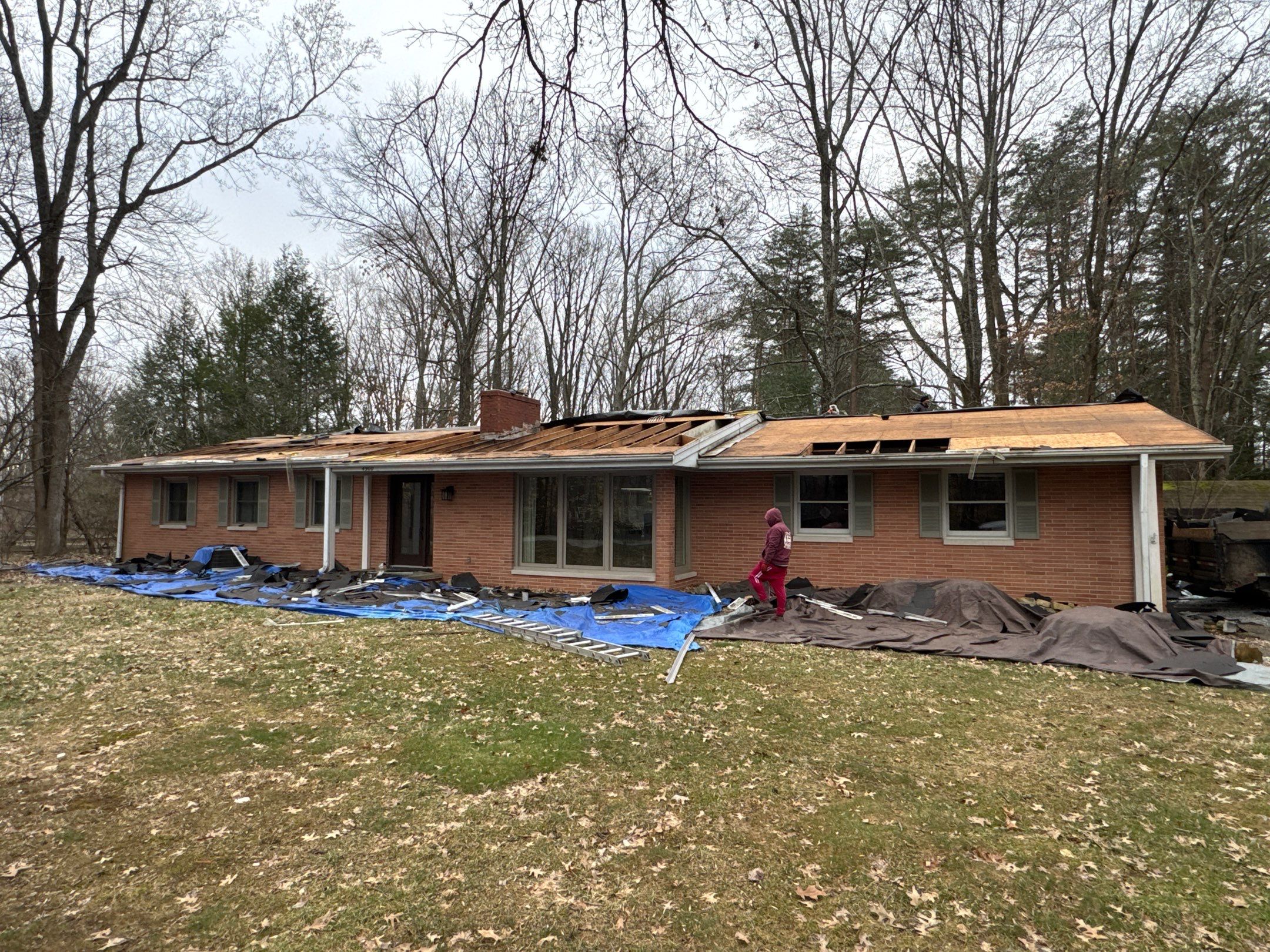 Residential Roofing Installation using Malarkey Vista AR Shingles (Black Oak) by Koontz Construction