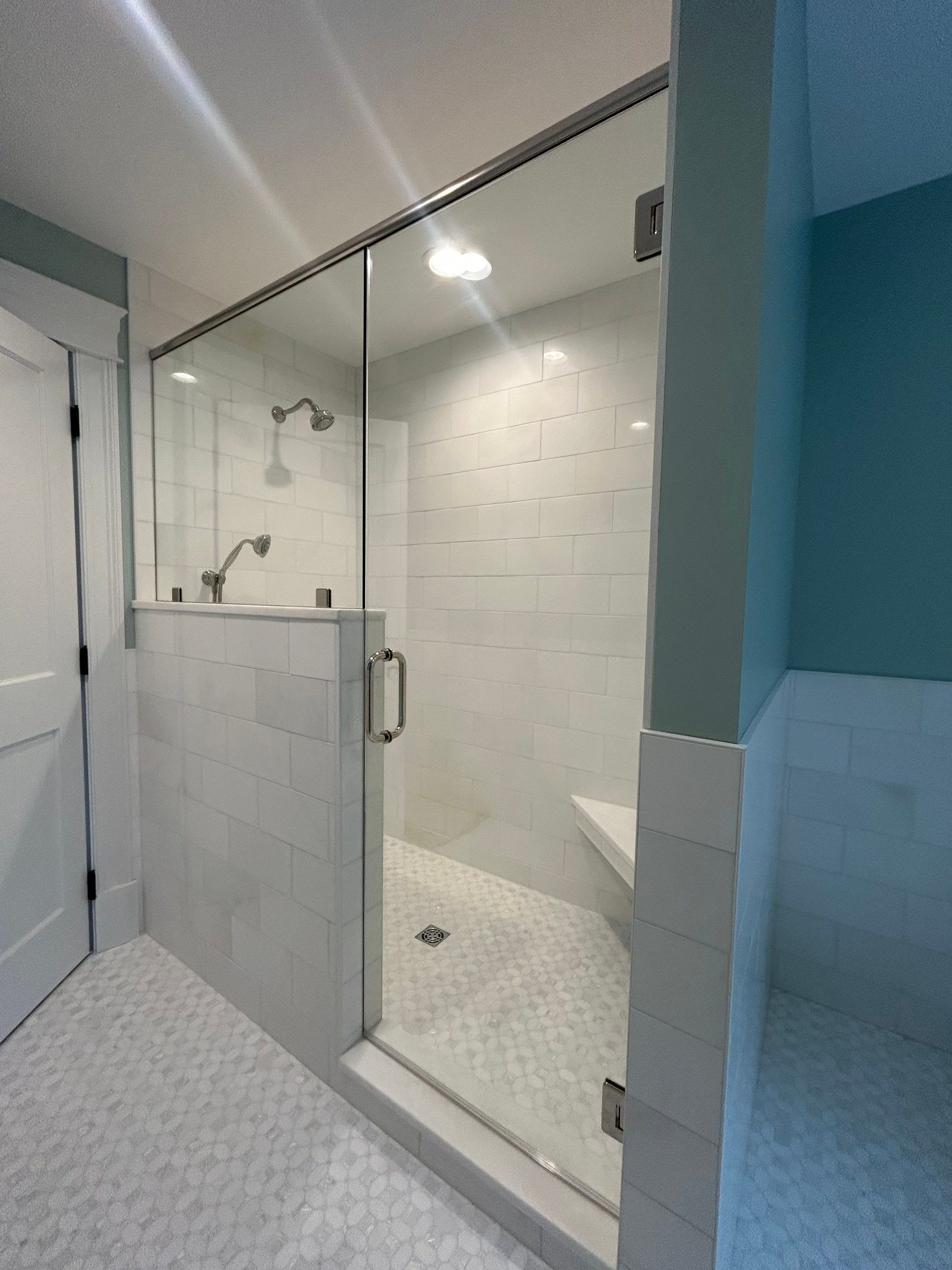 Shower using Tempered Shower Glass by Cheshire Glass Company