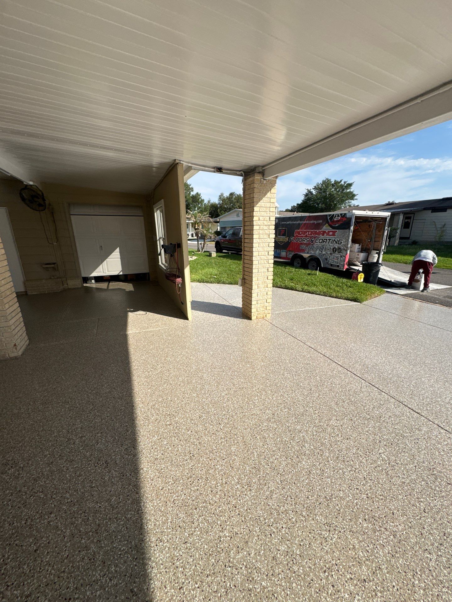 Plant City, FL Driveway Concrete Coating by Performance Floors & Coating