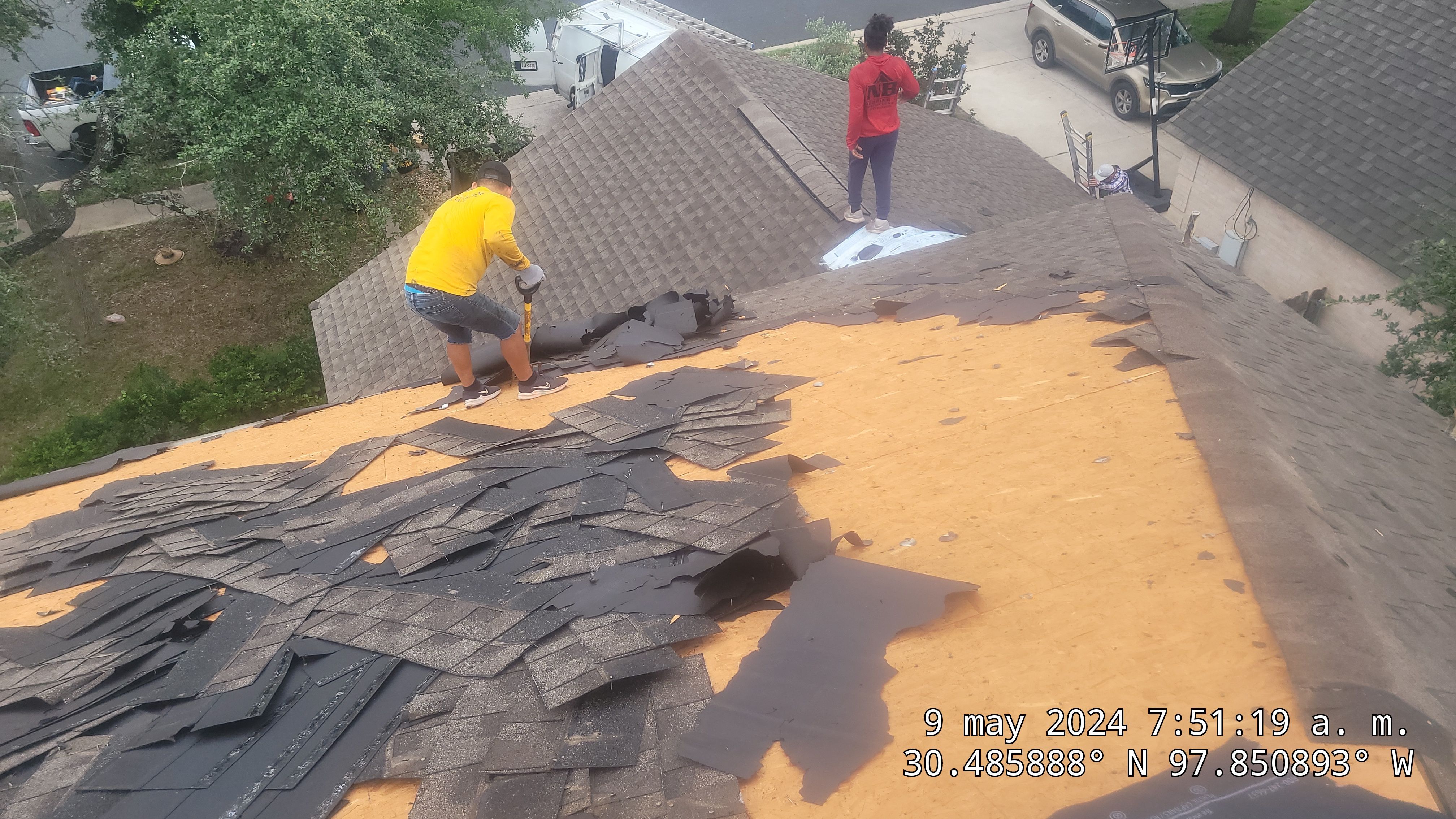 Full Architectural Shingle Roof Replacement and Decking Repair in Cedar Park by Caliber Restoration LLC