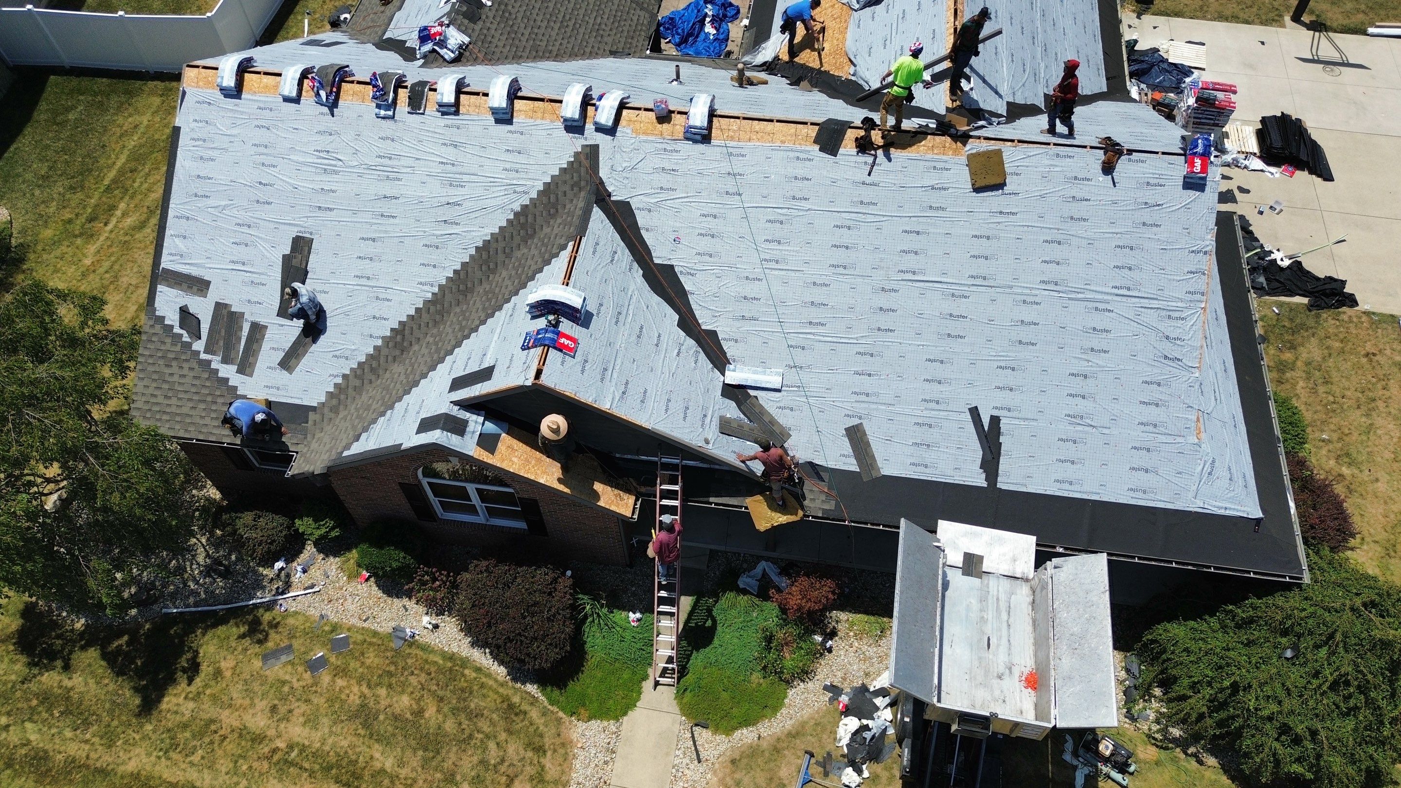 Residential Roofing Installation using Timberline HDZ Shingles - Weathered Wood by RoofX 