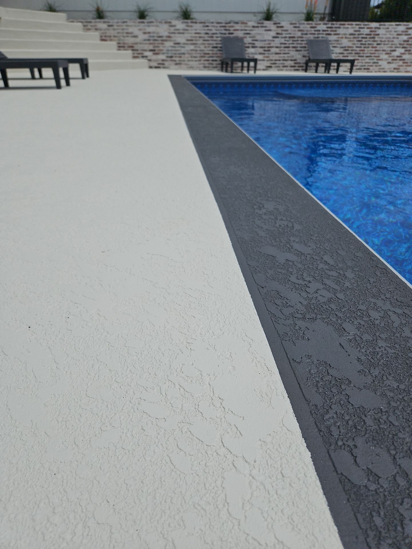 KCMO--Sundek Classic Texture Resurfacing--Bone White by Big Red Decorative Concrete, LLC