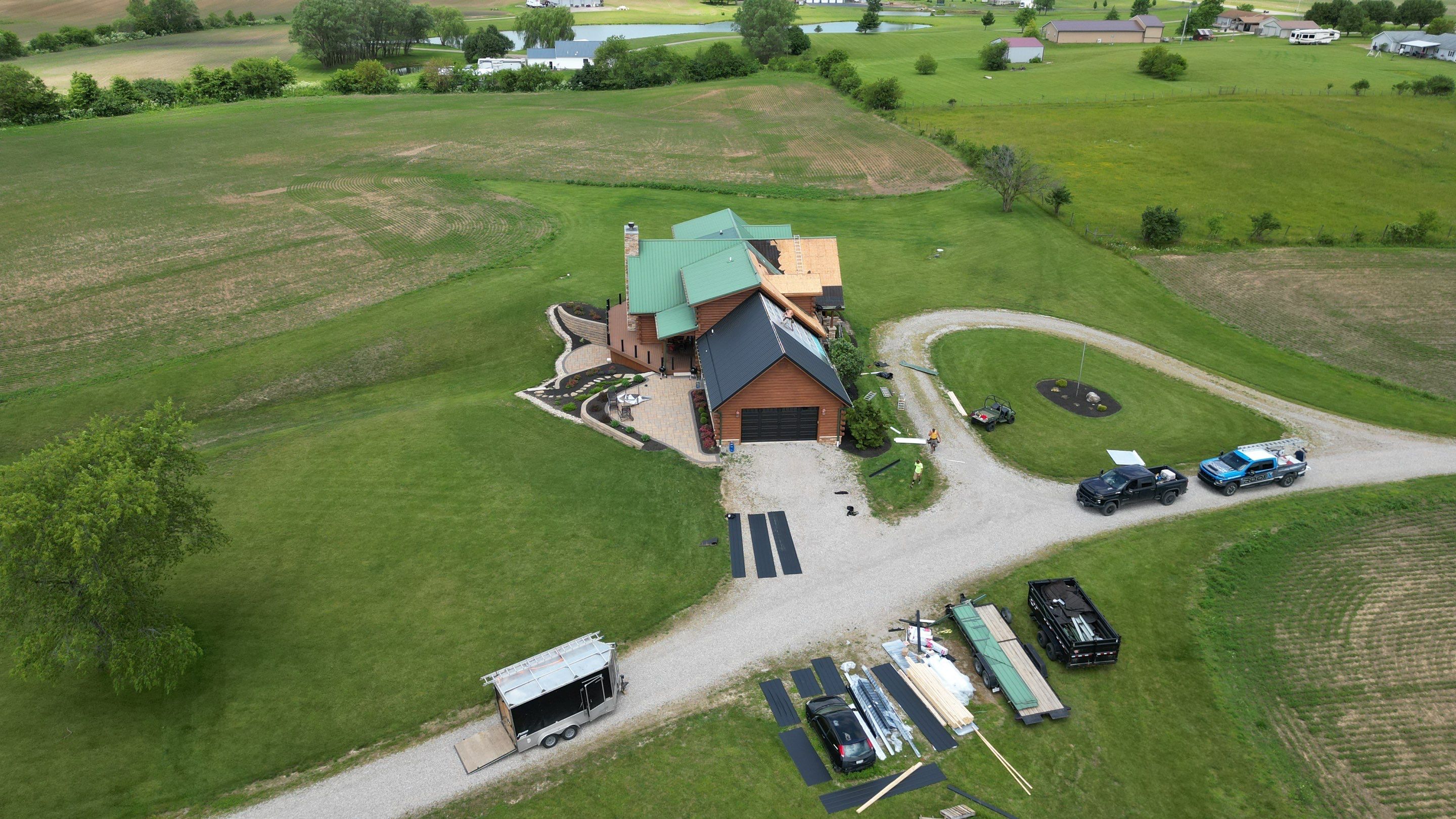 Residential Roofing Installation using Performance Panel Metal - Frost Black by RoofX 