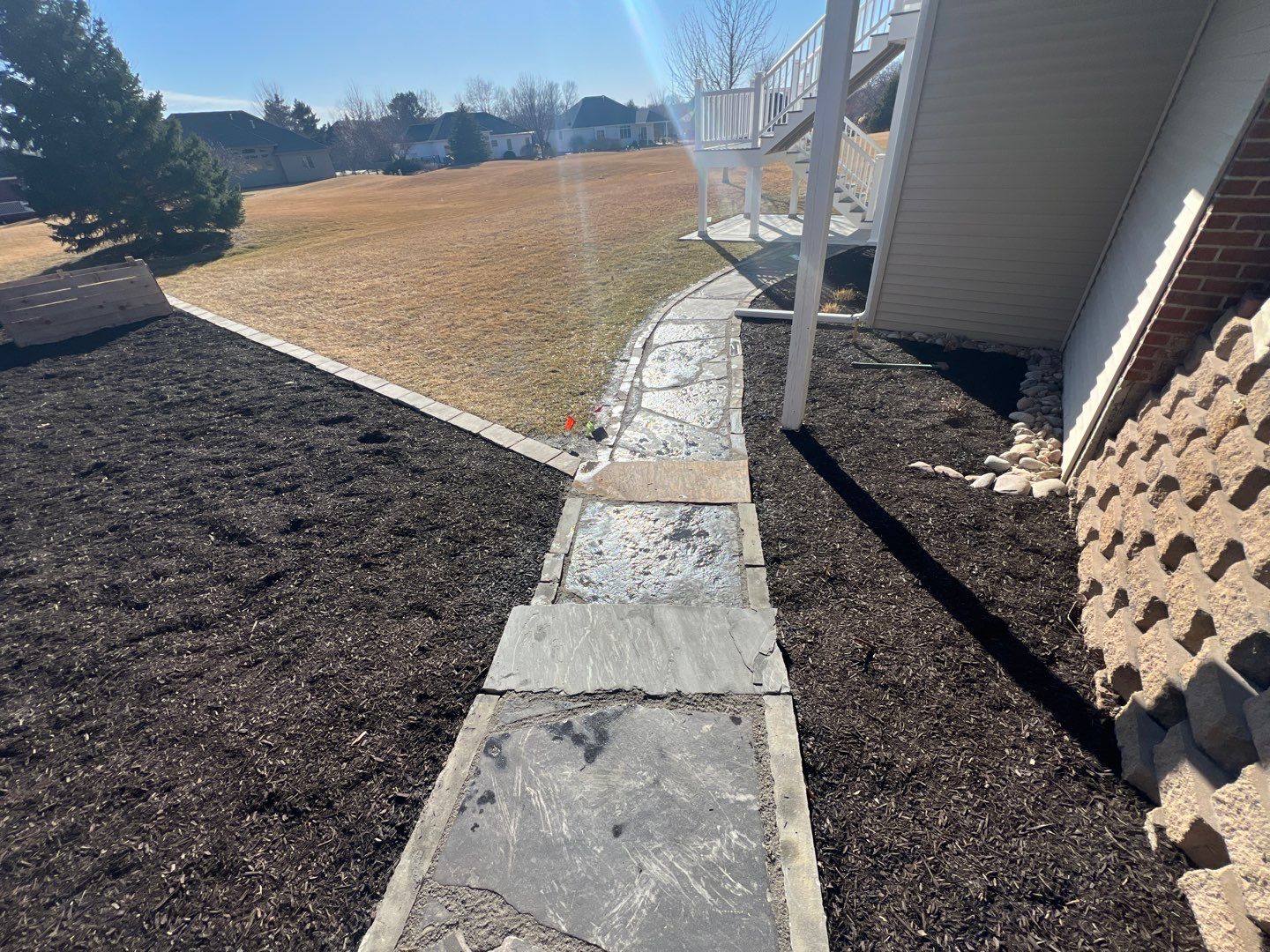 Updated Stone Stepper Path by New Horizon Landscapes