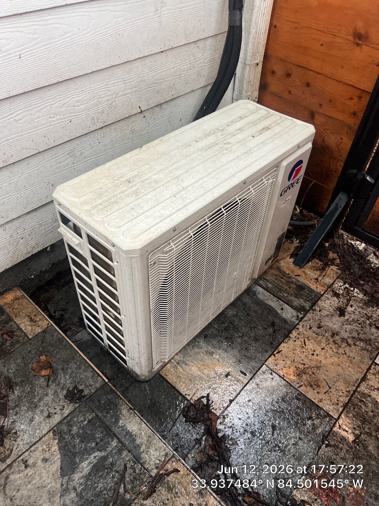 Gree Ductless Mini-Split Outdoor Unit Installation in Marietta by Veasey Mechanical Services