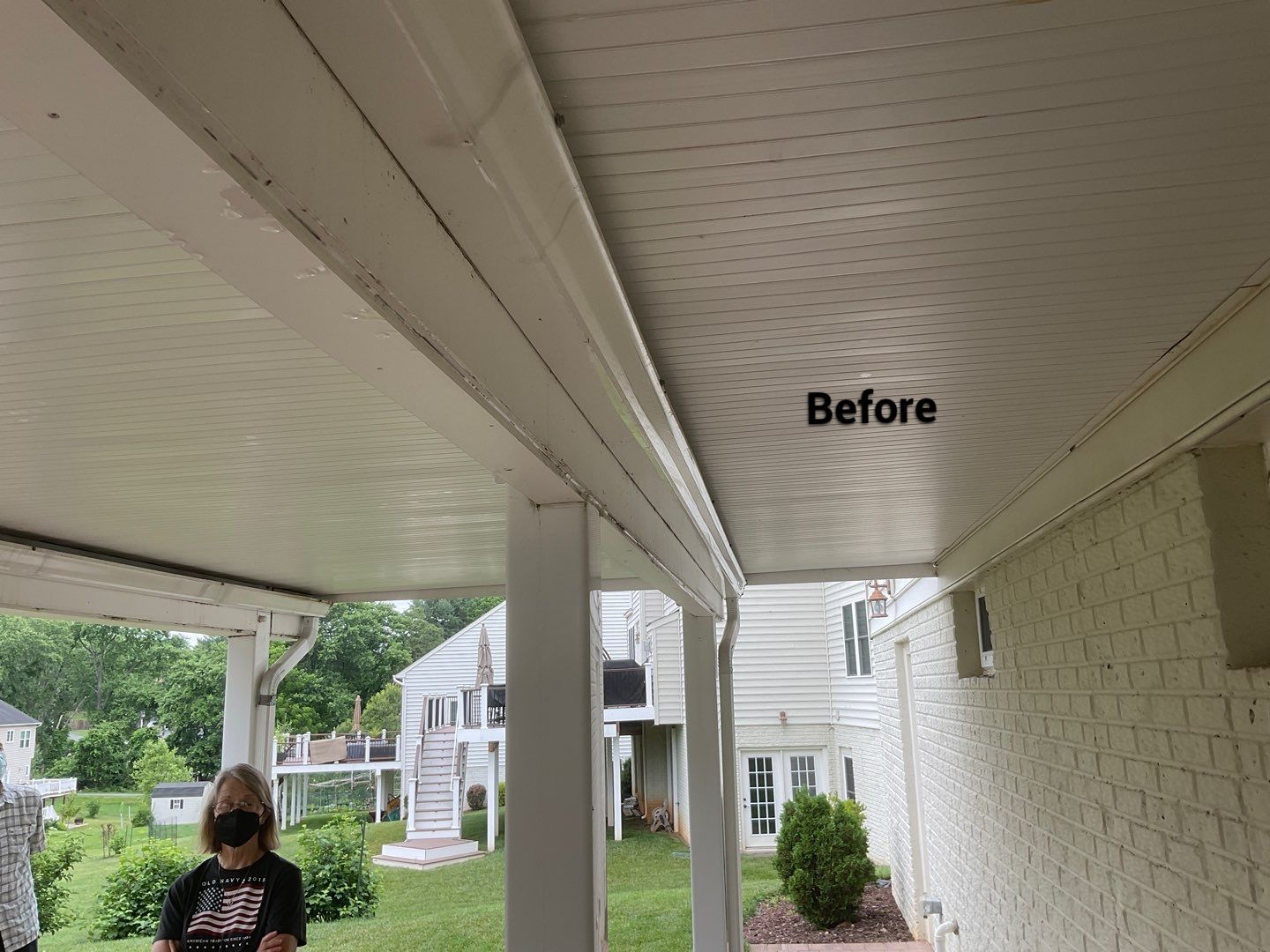 Deck Repair using Rain Drop Gutter covers by Alpha Design Services