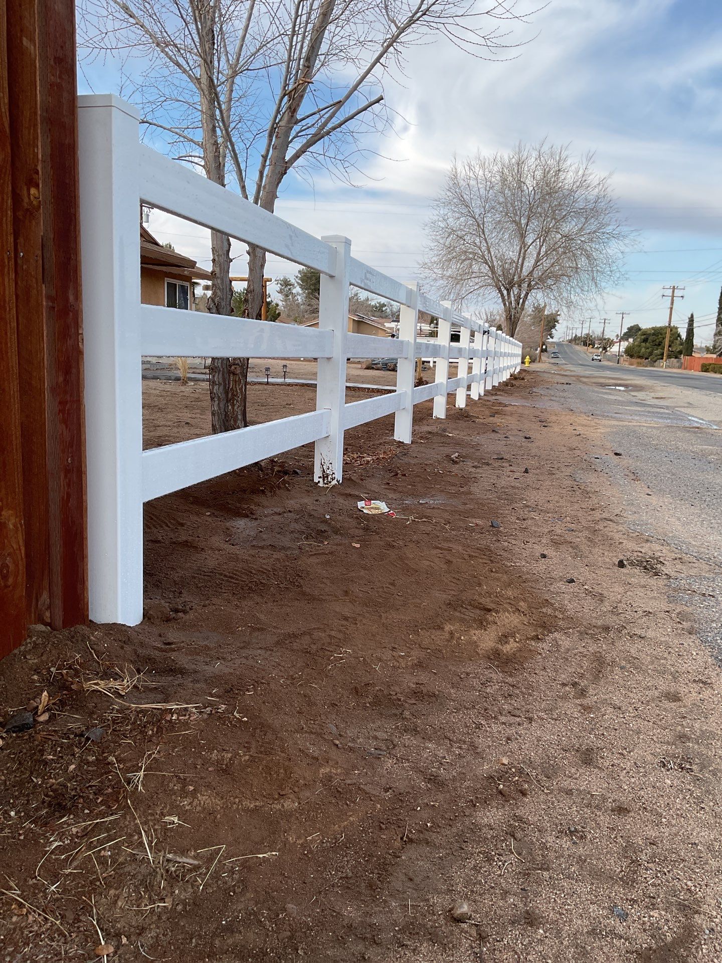 Fence Installation using Ranch Style Vinyl by Fence Guys Inc.