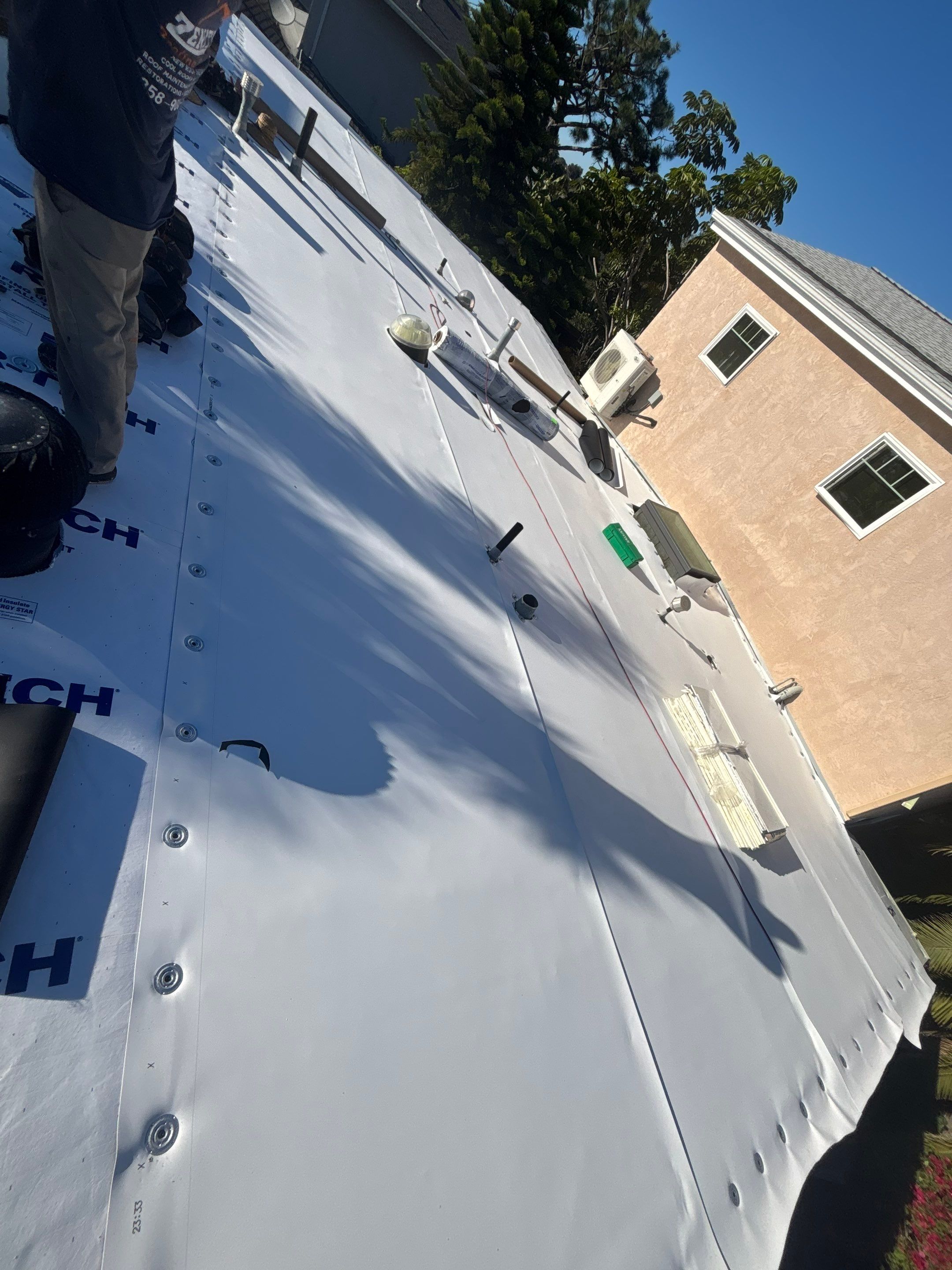 San Diego (Clairemont) Shingle & TPO Roof Replacement for Solar Installation by Zenith Roofing Services