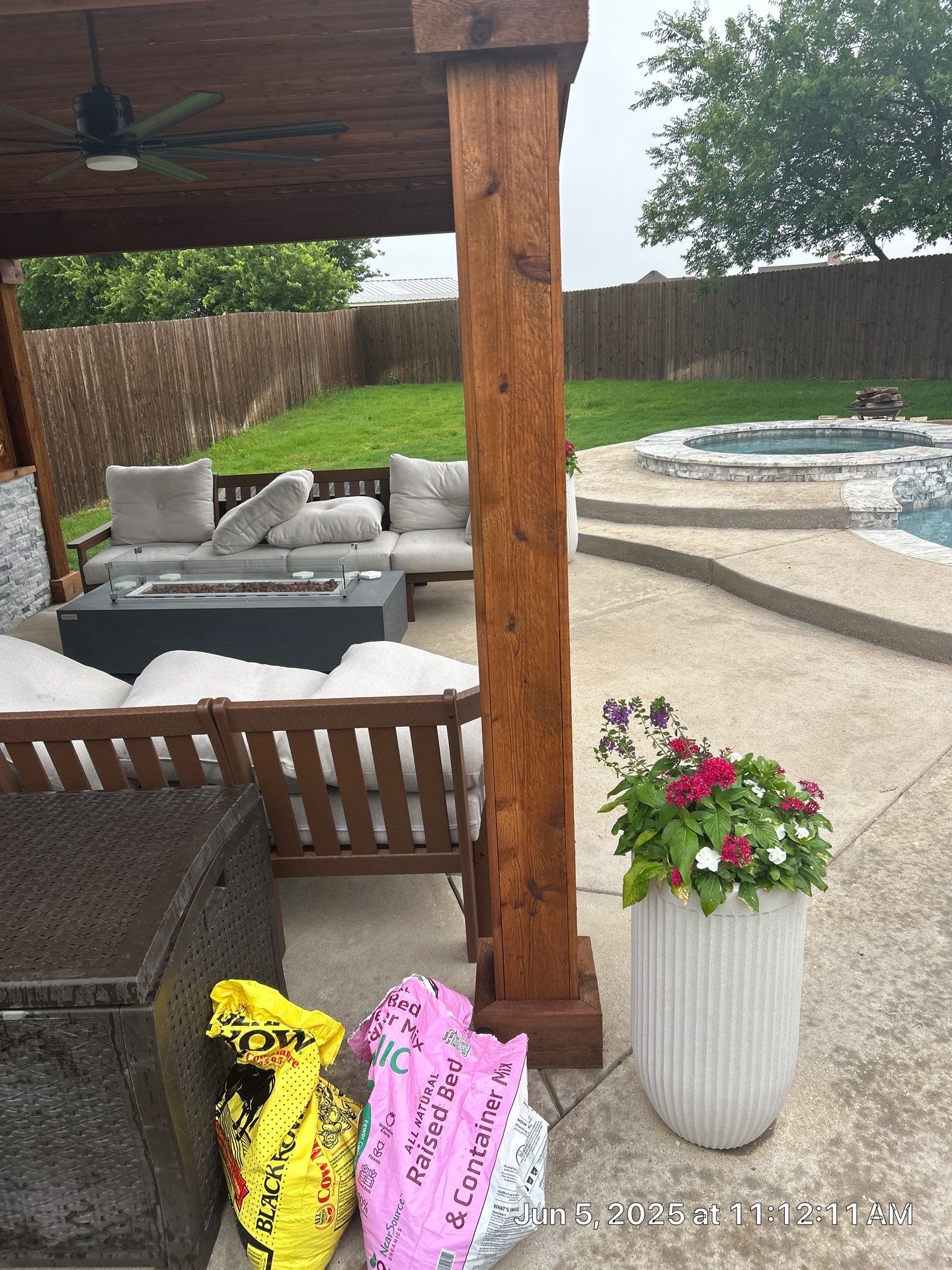Freeform Pool and Spa with Cedar Pergola by Pinnacle Pools and Spas - DFW