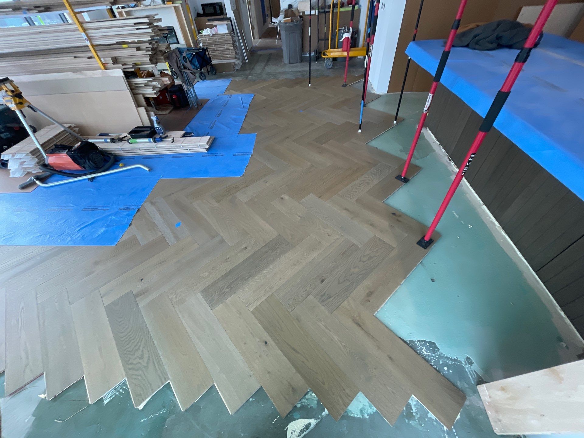 Herringbone Feature! by RTBaldwin Hardwood Floors