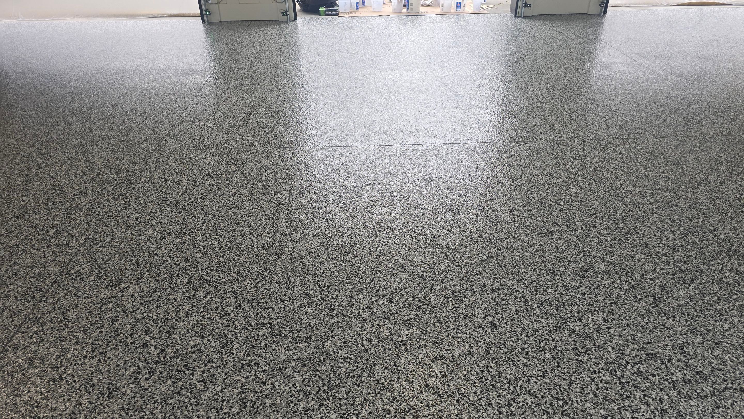 Garage using Domino by Elite Floor Solutions