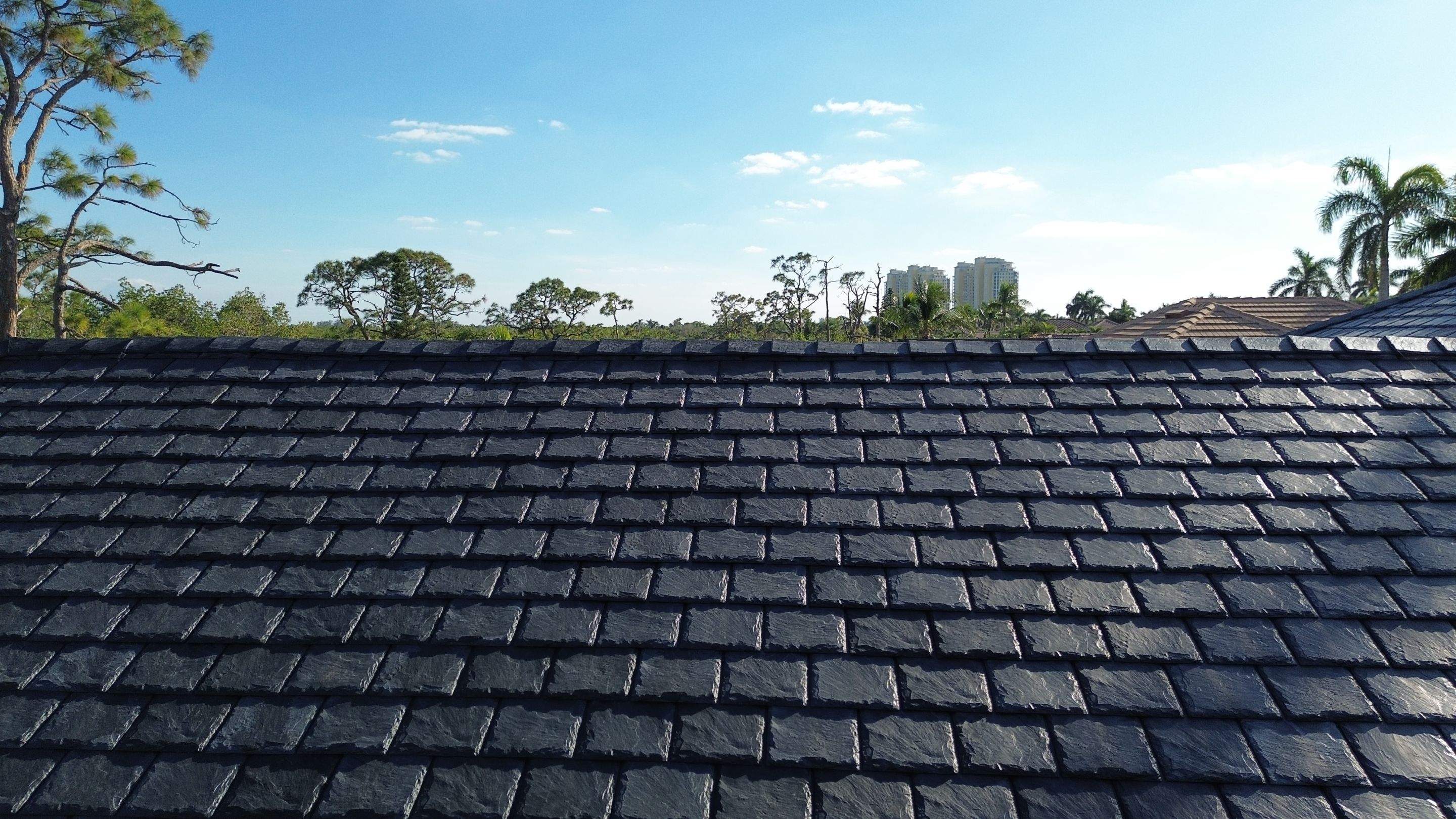 Residential Roofing Installation using Brava Slate Tile in Estero, Florida by International Roofing