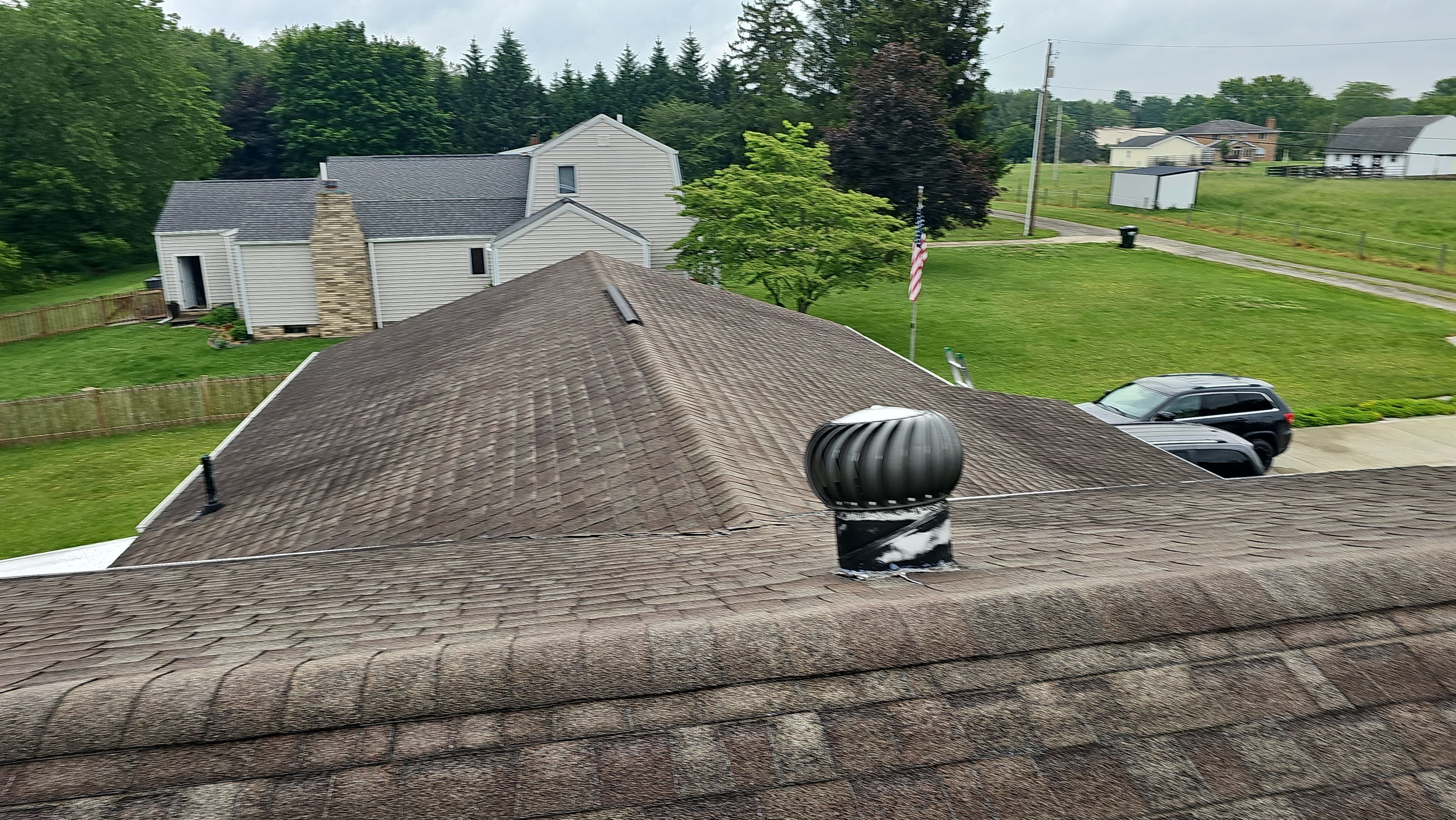 Atlas Pinnacle, Color, Burnt Hickory, Drip Edge, Color, Royal Brown by Eagle Eye Roofing