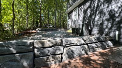 Carved Concrete Retaining Wall