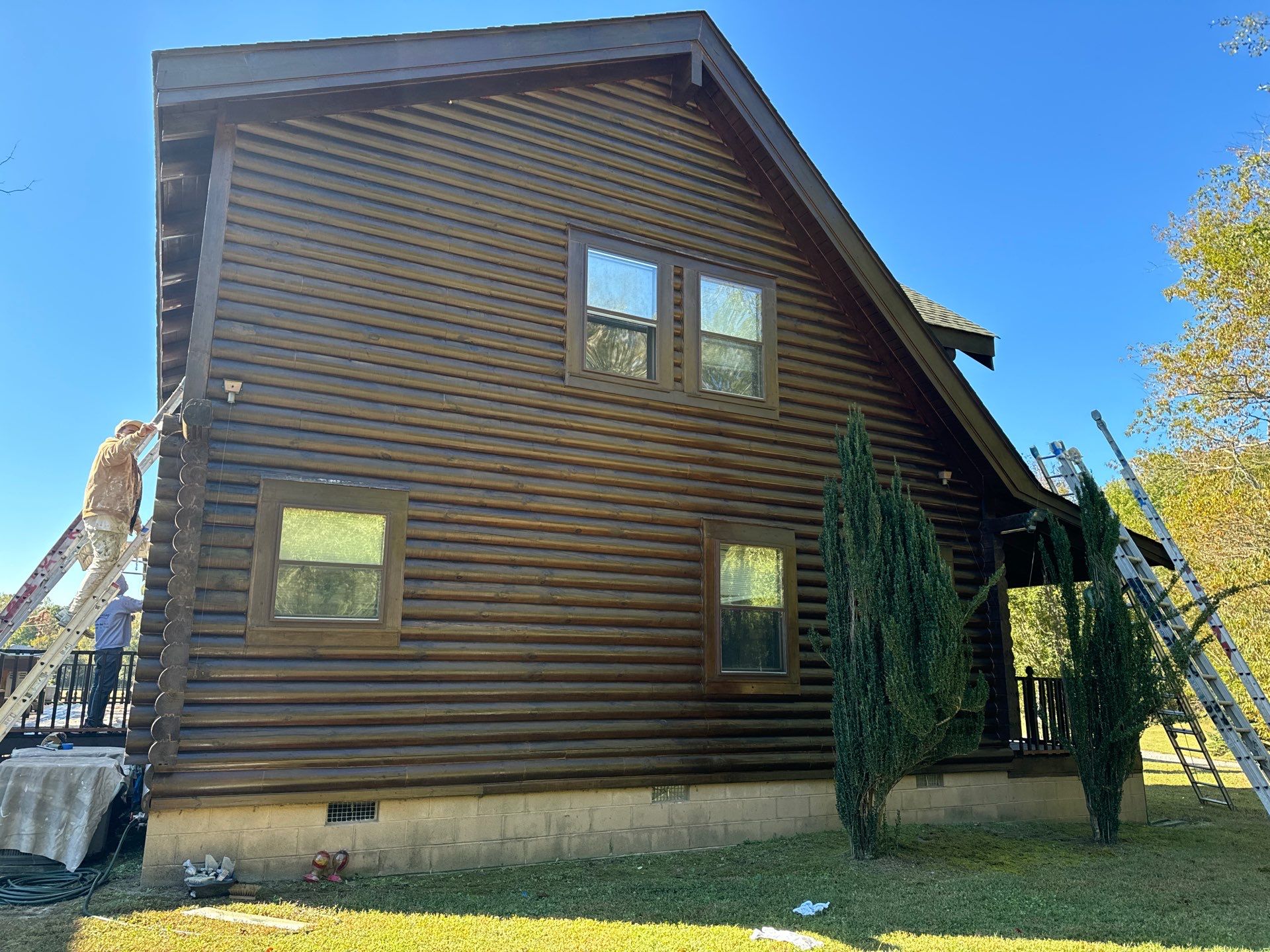 Smithfield Log Cabin by AKK Painting LLC