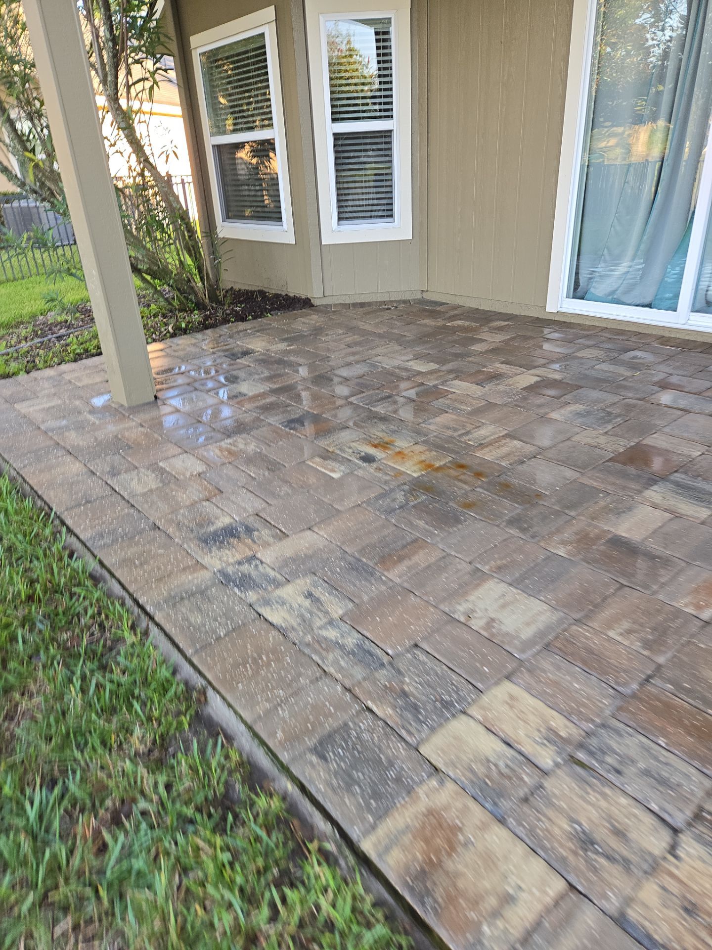 Paver Patio using Concrete Sealant by DuraSeal